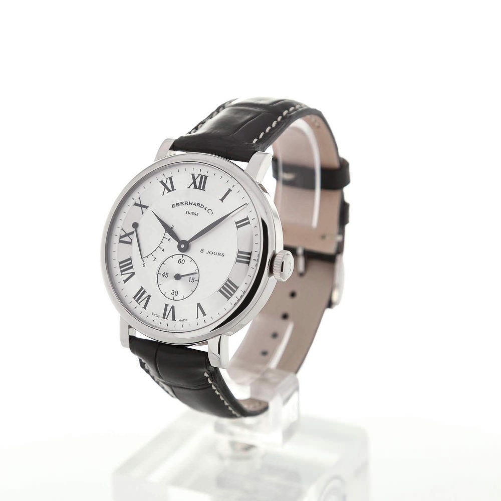 Eberhard & Co. 8 Jours met handopwinding, zilver, 41 mm