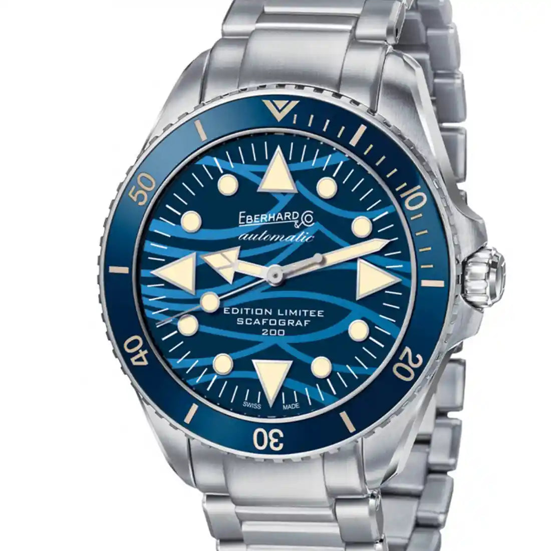 Eberhard & Co. Scafograf 200 ÉDITION LIMITÉE “ONDE BLEUE” Automatic Blue 43mm