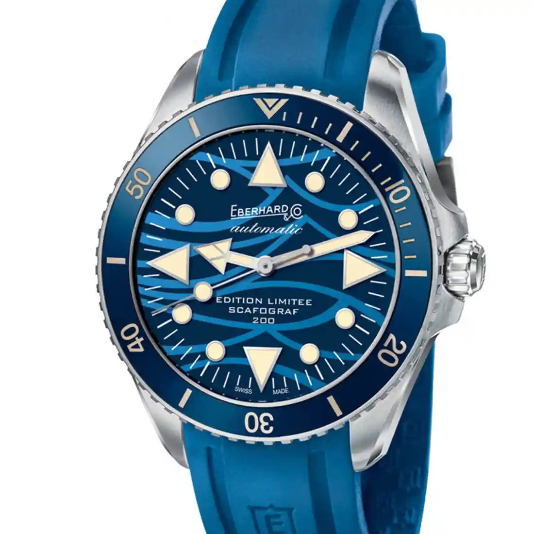 Eberhard & Co. Scafograf 200 ÉDITION LIMITÉE “ONDE BLEUE” Automatic Blue 43mm