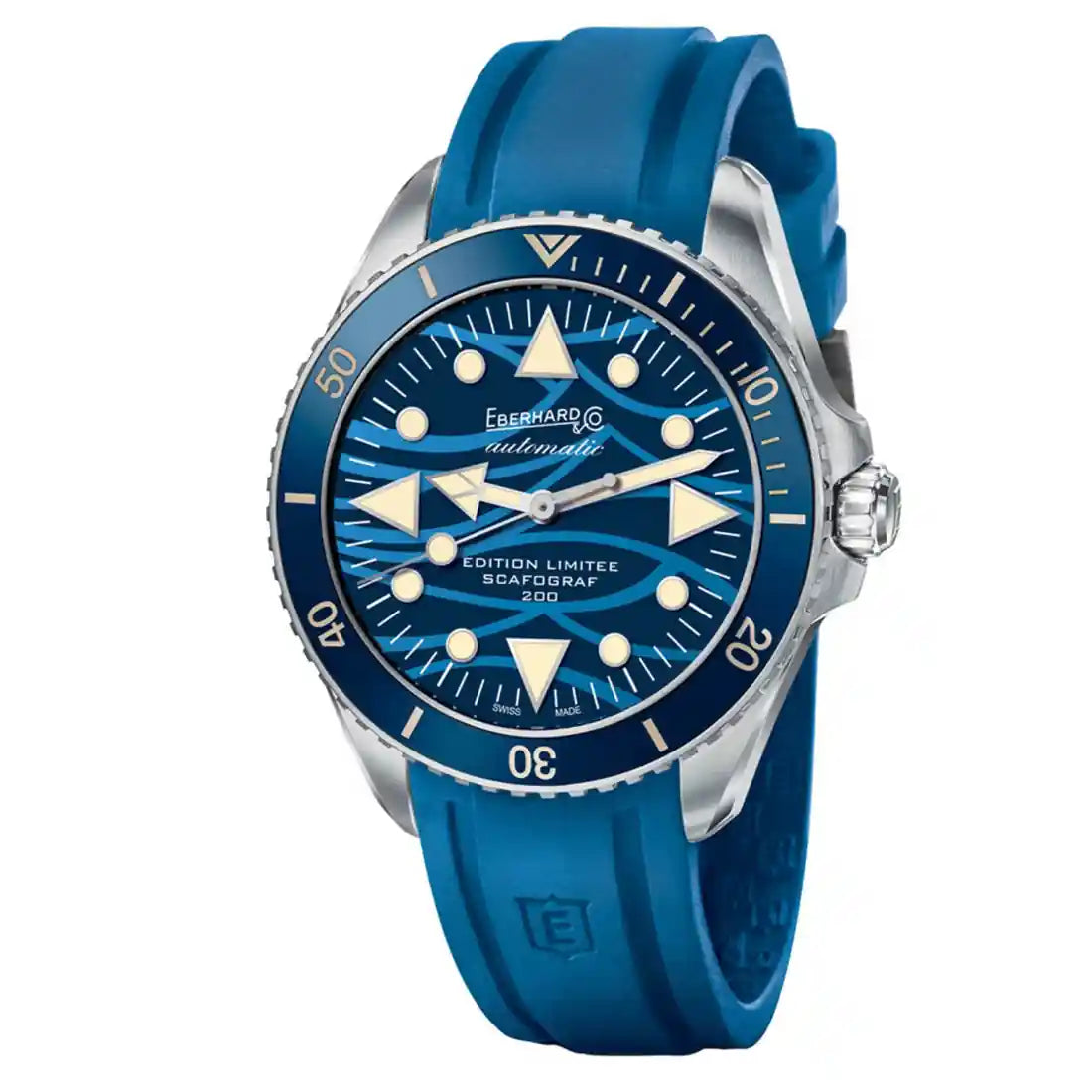 Eberhard & Co. Scafograf 200 ÉDITION LIMITÉE “ONDE BLEUE” Automatic Blue 43mm
