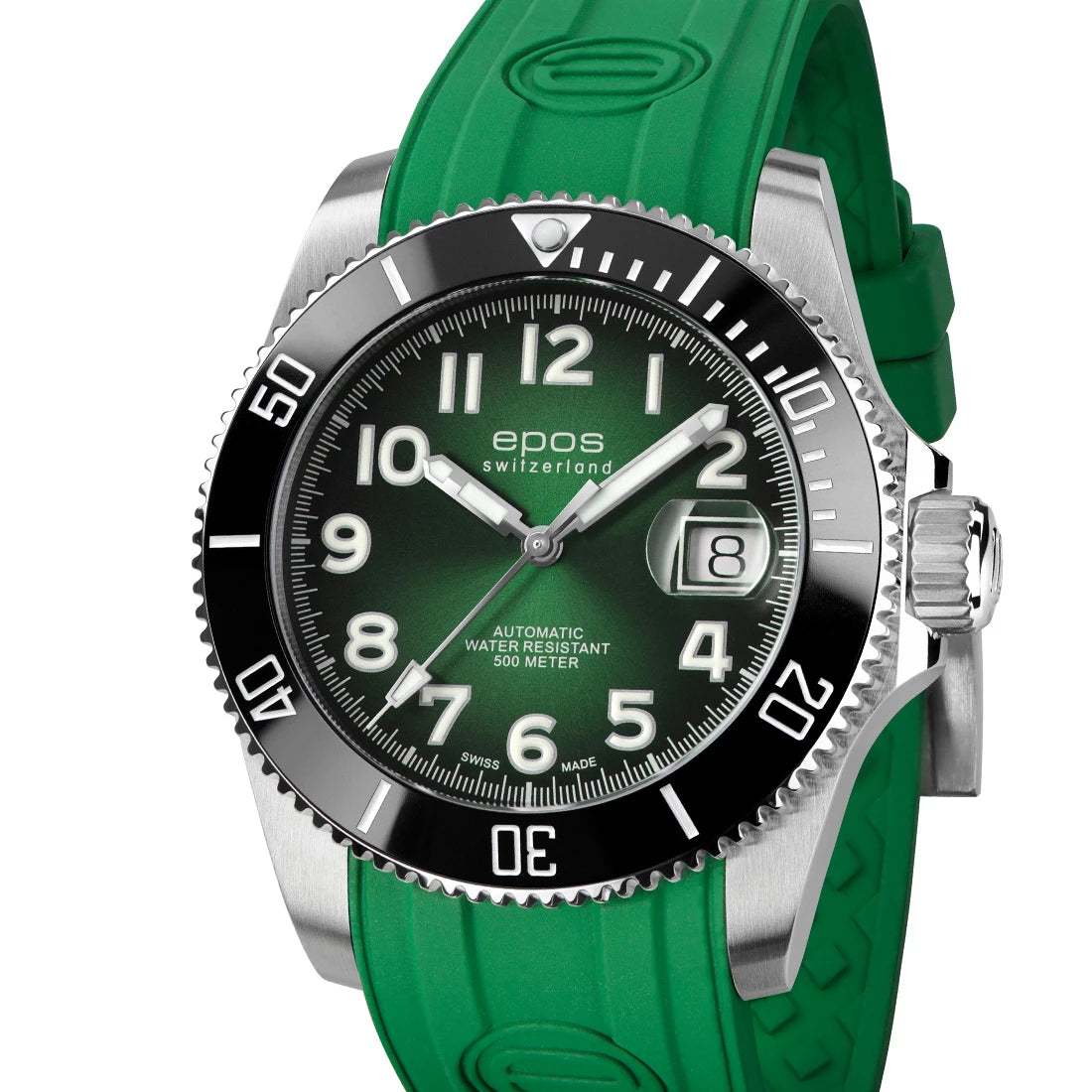 EPOS Sport 3504 Diver Titanium Automatique Vert ,5 mm