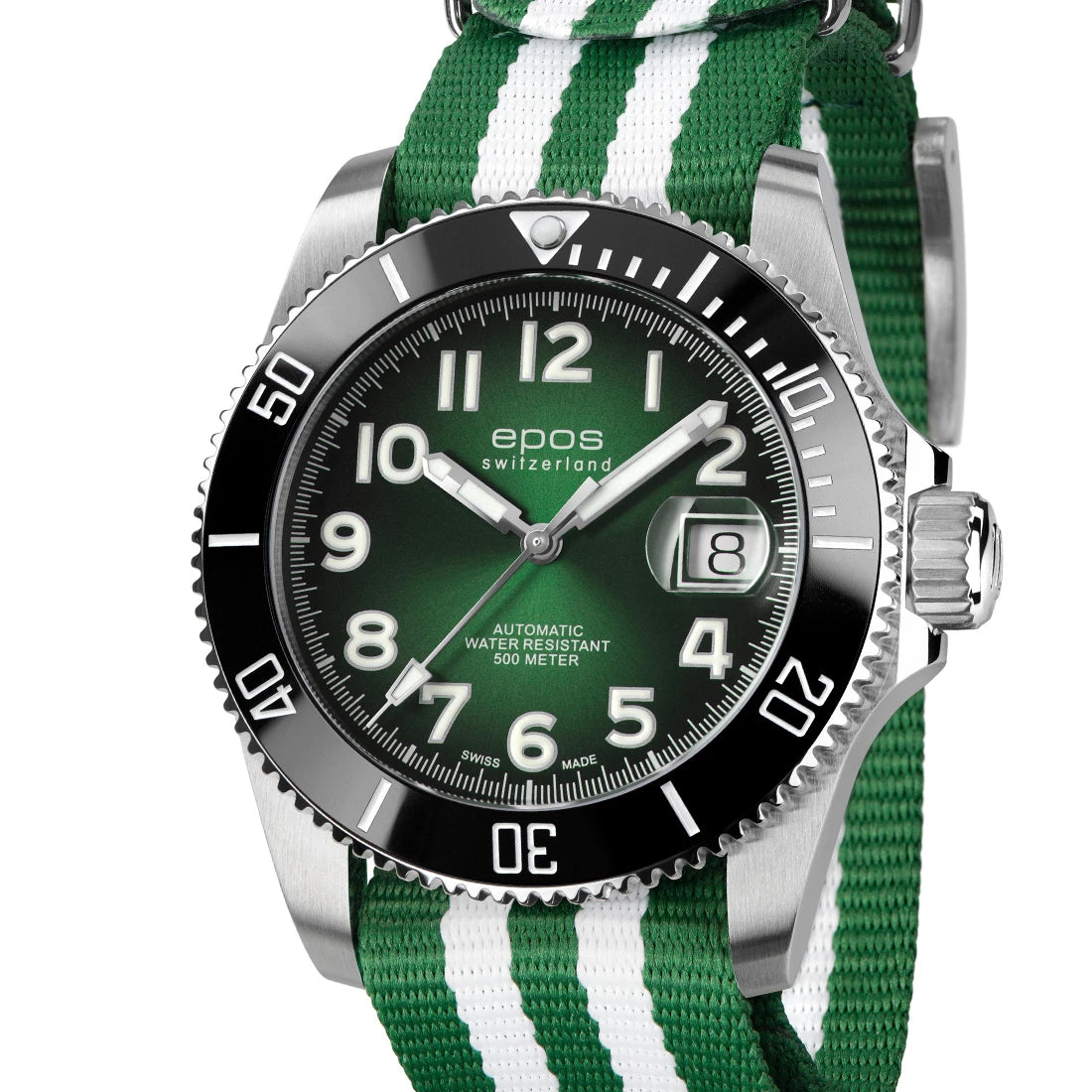 EPOS Sport 3504 Diver Titanium Automatique Vert ,5 mm