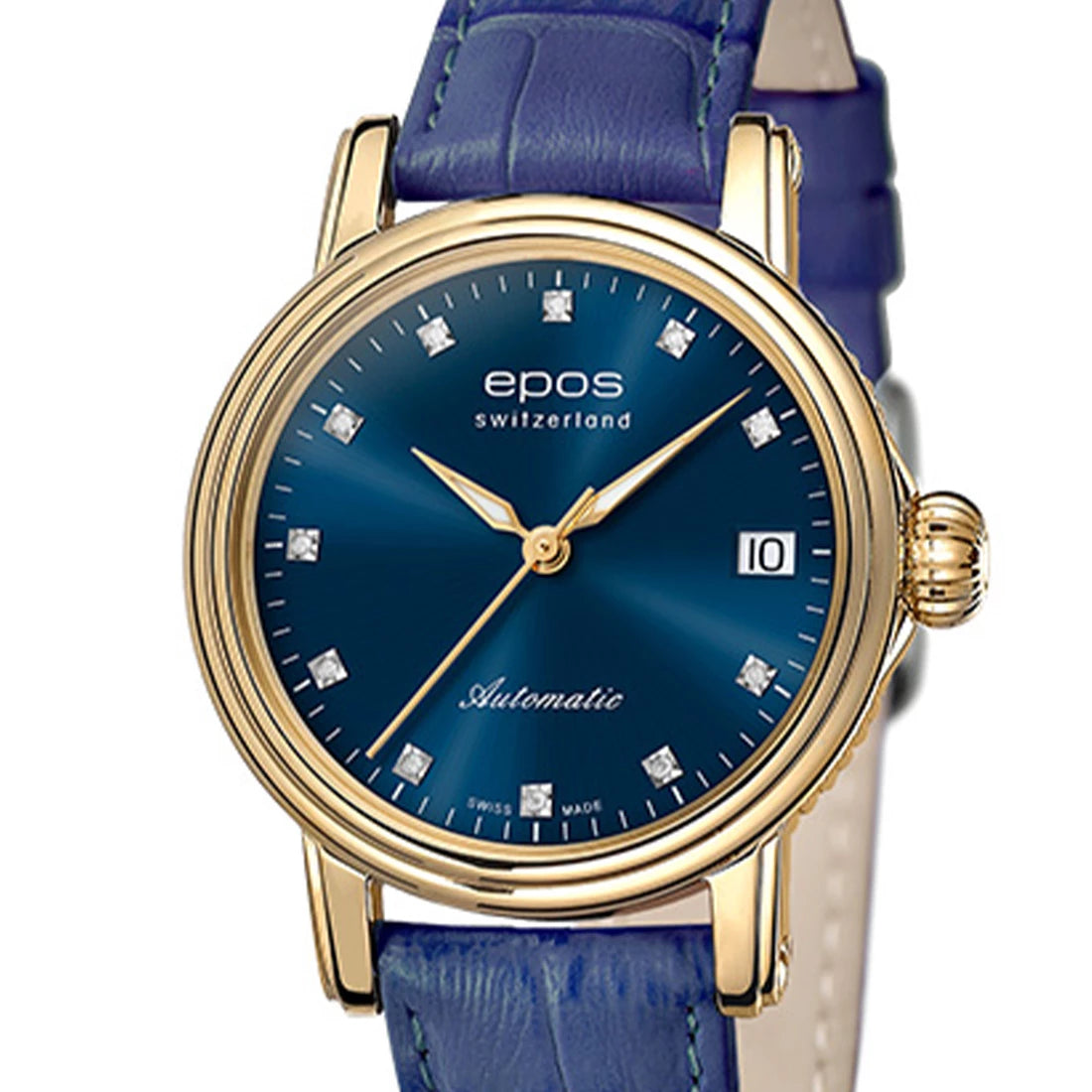 EPOS Timeless 4390 Diamond Automatic Blue 34mm