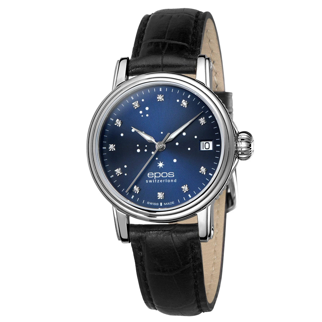 EPOS Timeless 4390 North Star Diamond Automatic Blue 34mm