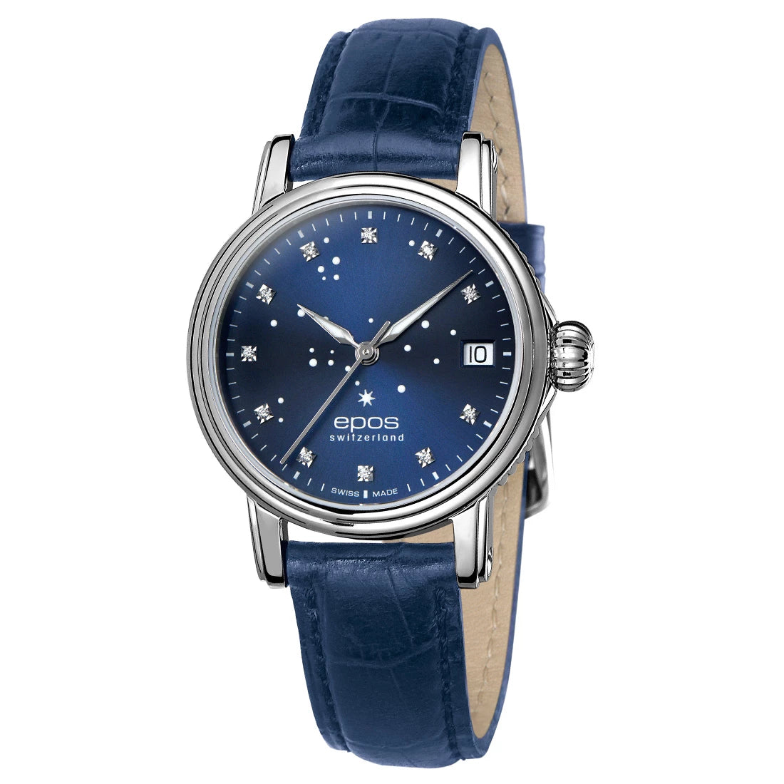 EPOS Timeless 4390 North Star Diamond Automatic Blue 34mm