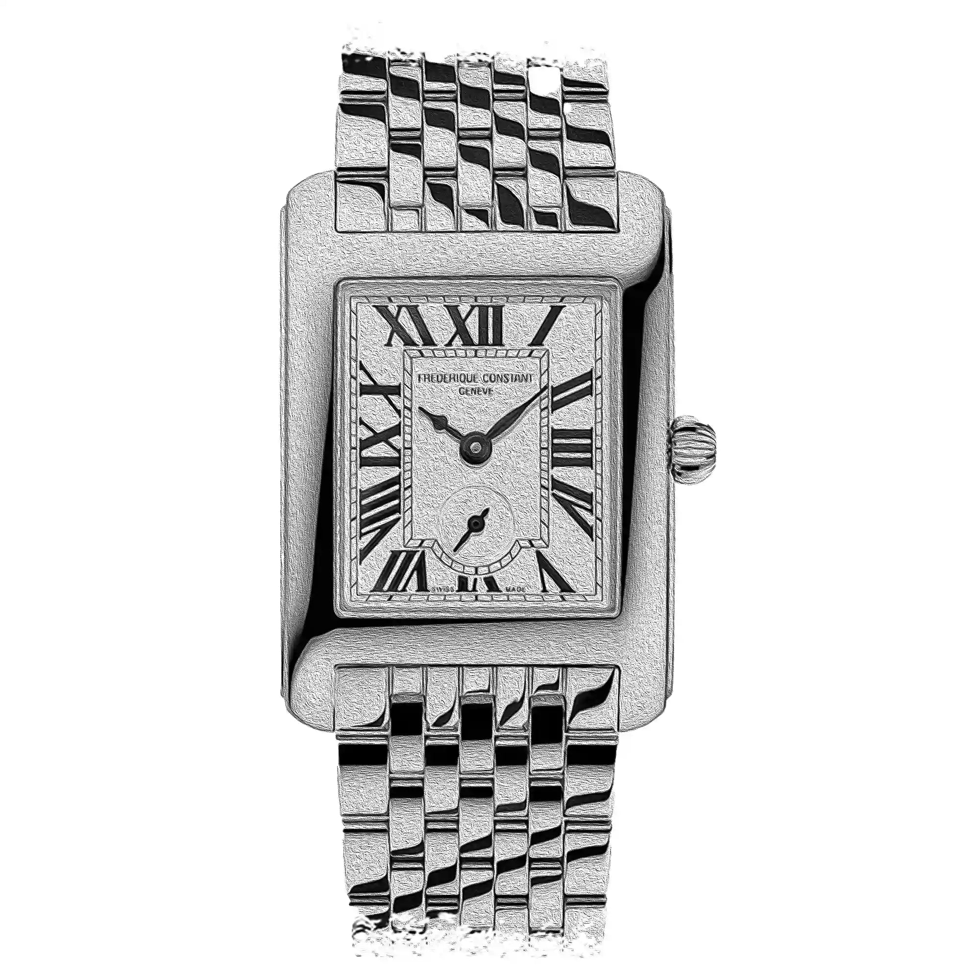 Frederique Constant Classics Carree Quartz Wit 36 mm