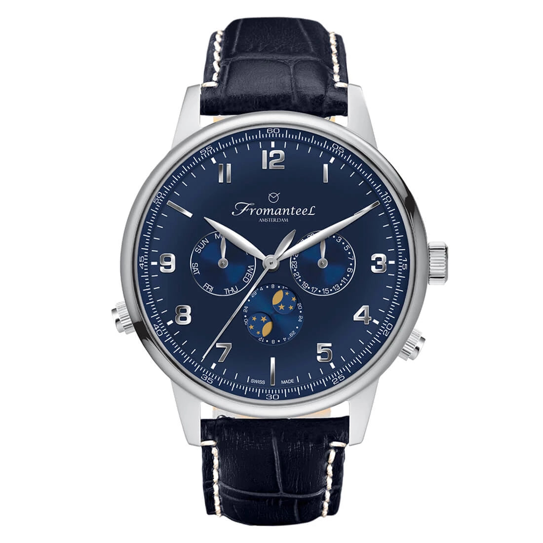 Fromanteel Watches Globetrotter Quartz Blue 42mm