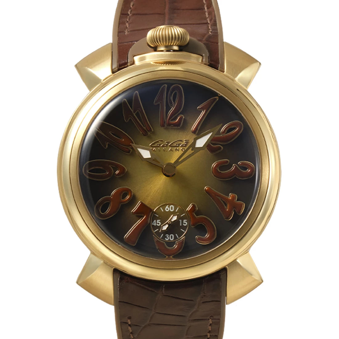 Gagà Milano Manuale Manual winding Brown 44mm