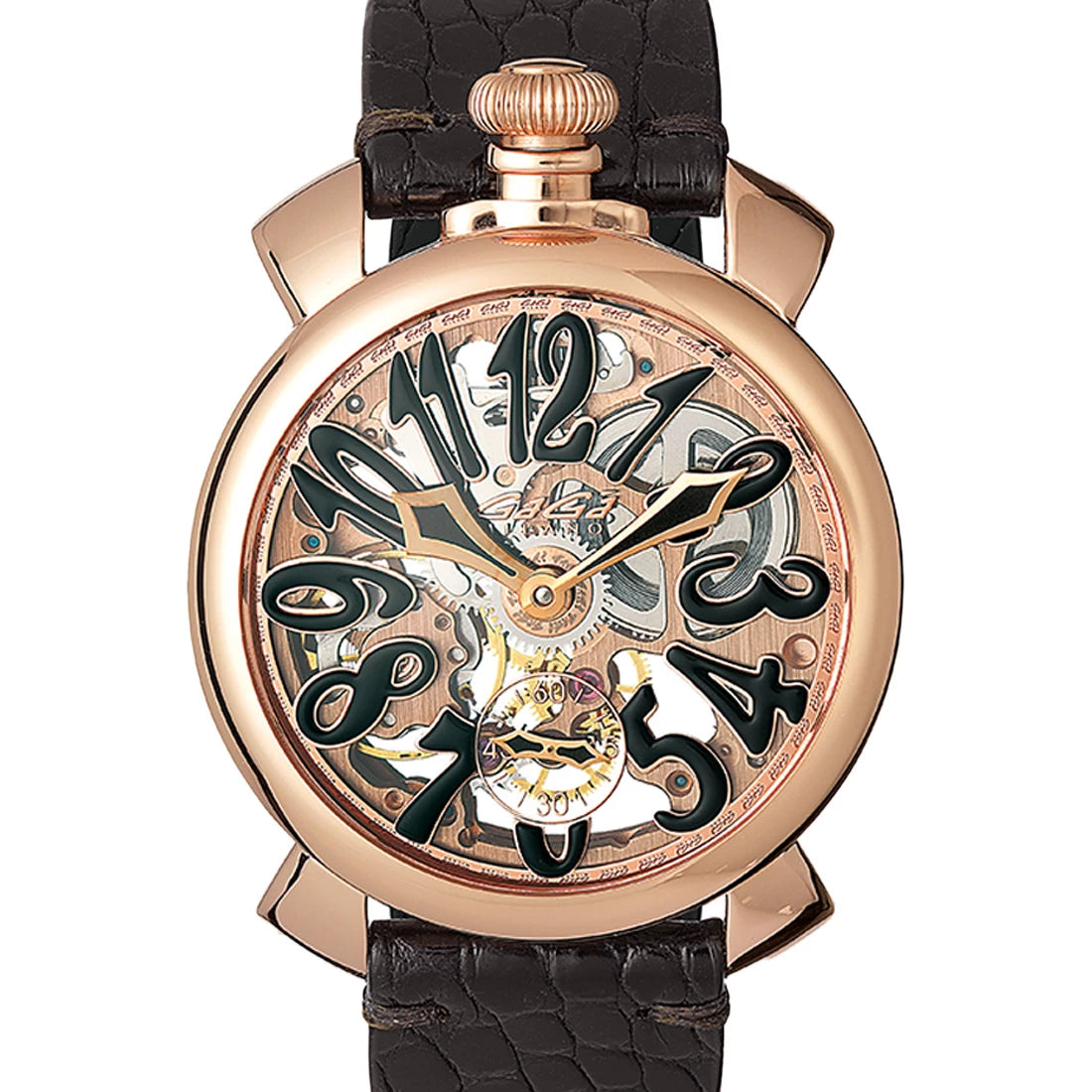 Gagà Milano Manuale Manual winding Skeletonized 48mm