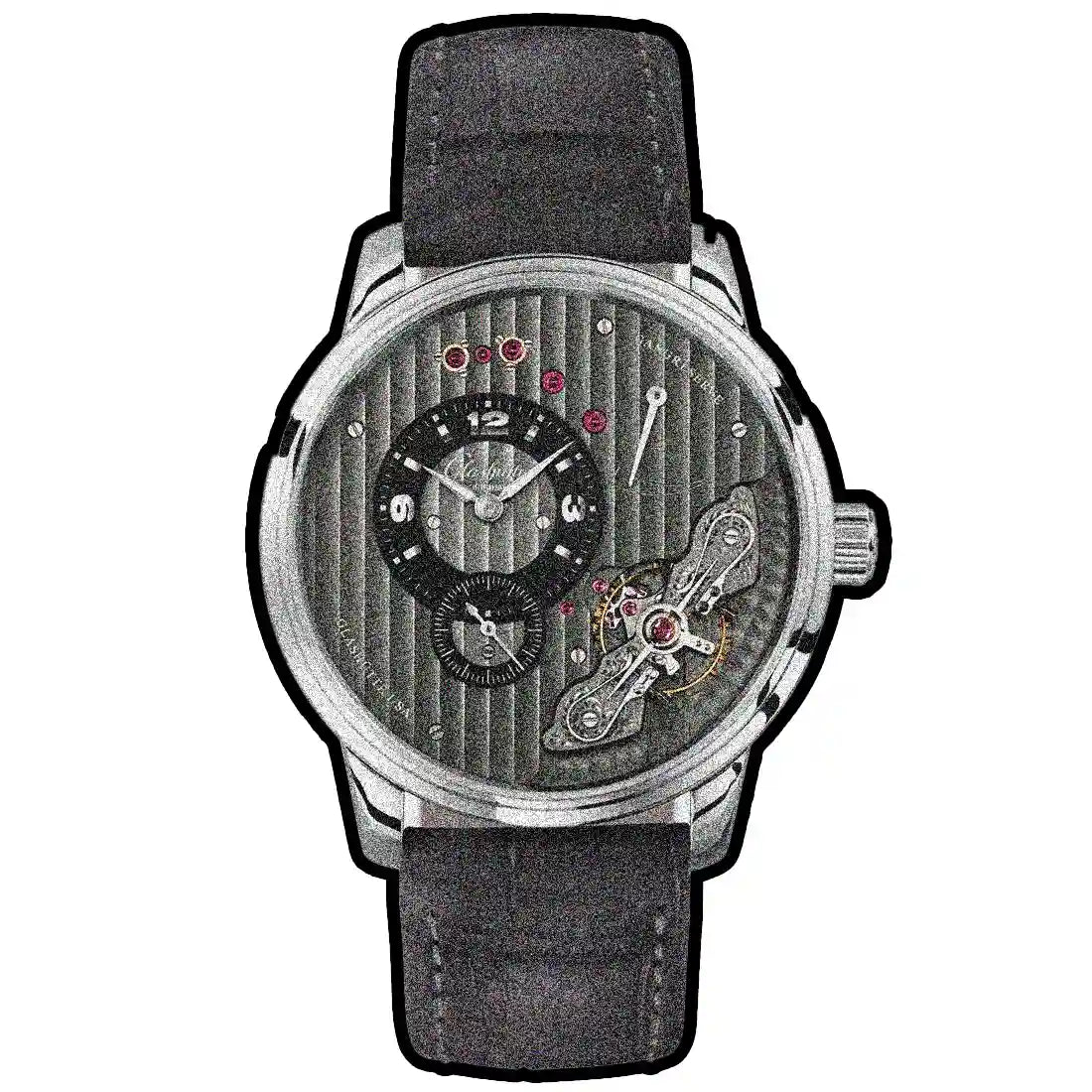 Glashütte Original Pano met handopwinding, grijs, 42 mm