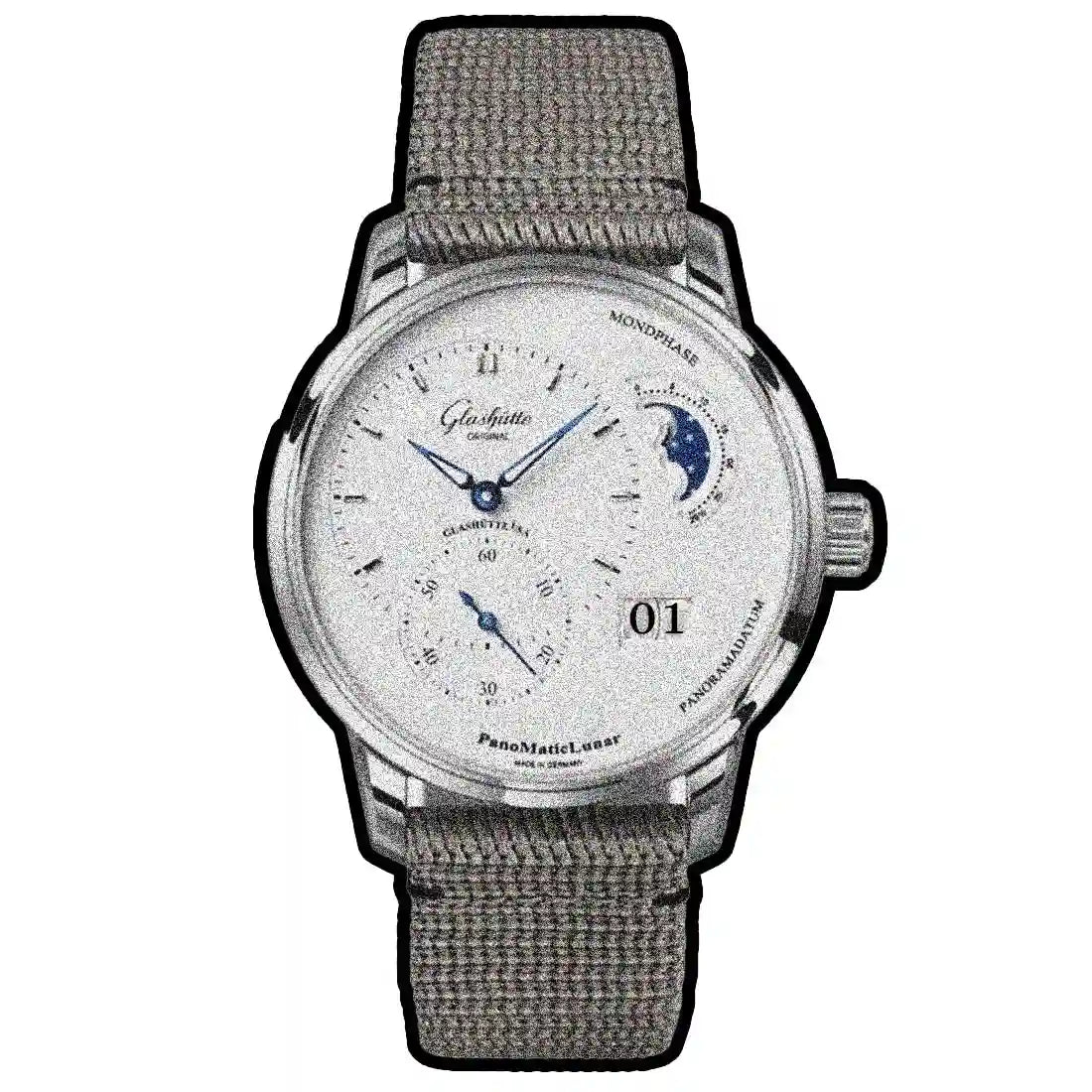 Glashütte Original Pano Automatic Zilver 40 mm