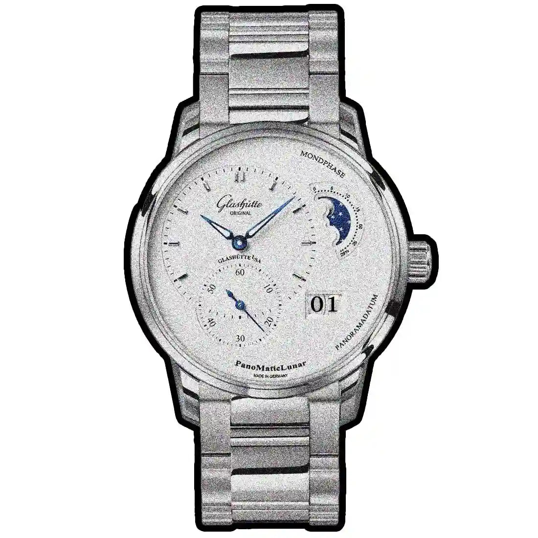 Glashütte Original Pano Automatic Zilver 40 mm