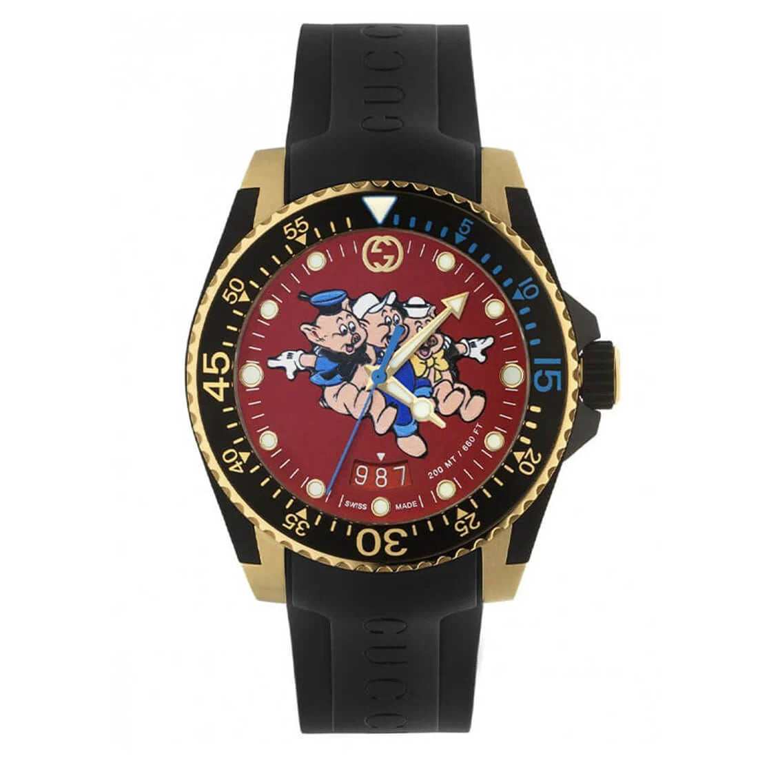 Gucci Dive Quarz Rot