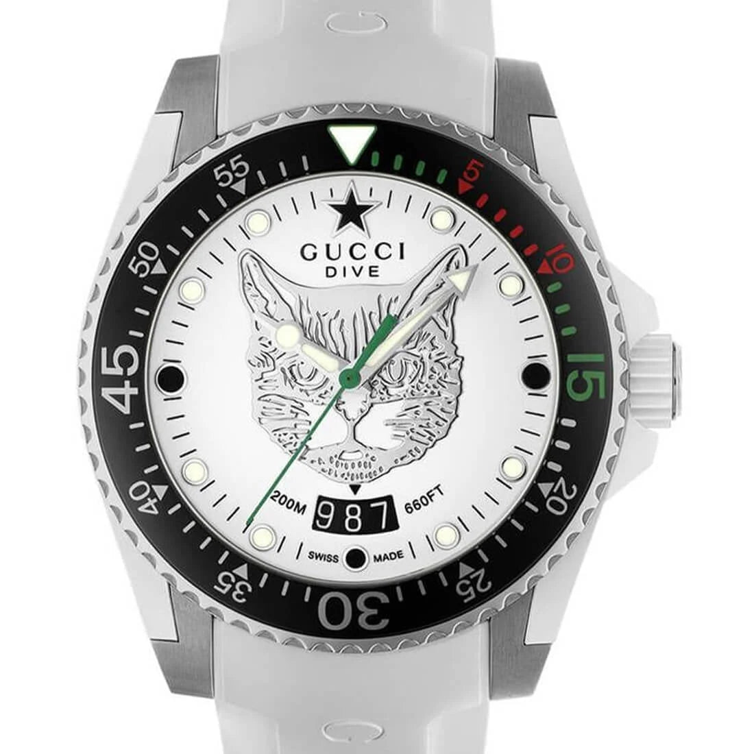 Gucci Dive Quarz Weiß