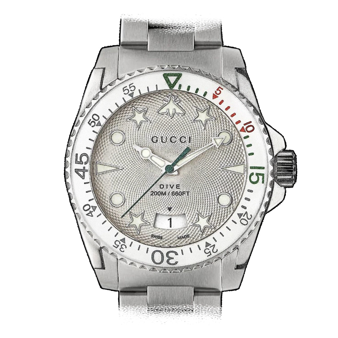 Gucci Dive Quarz Silber