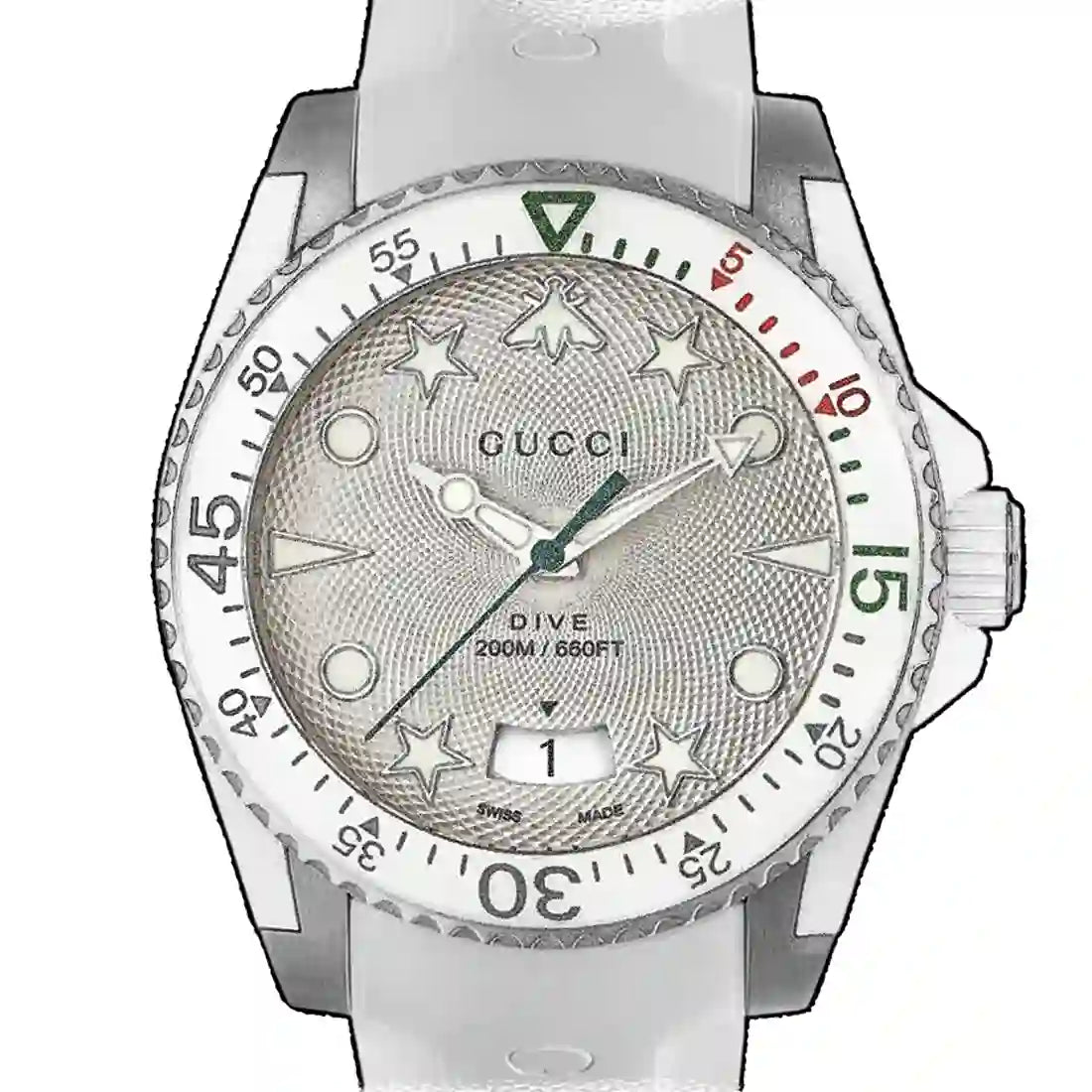 Gucci Dive Quarz Silber