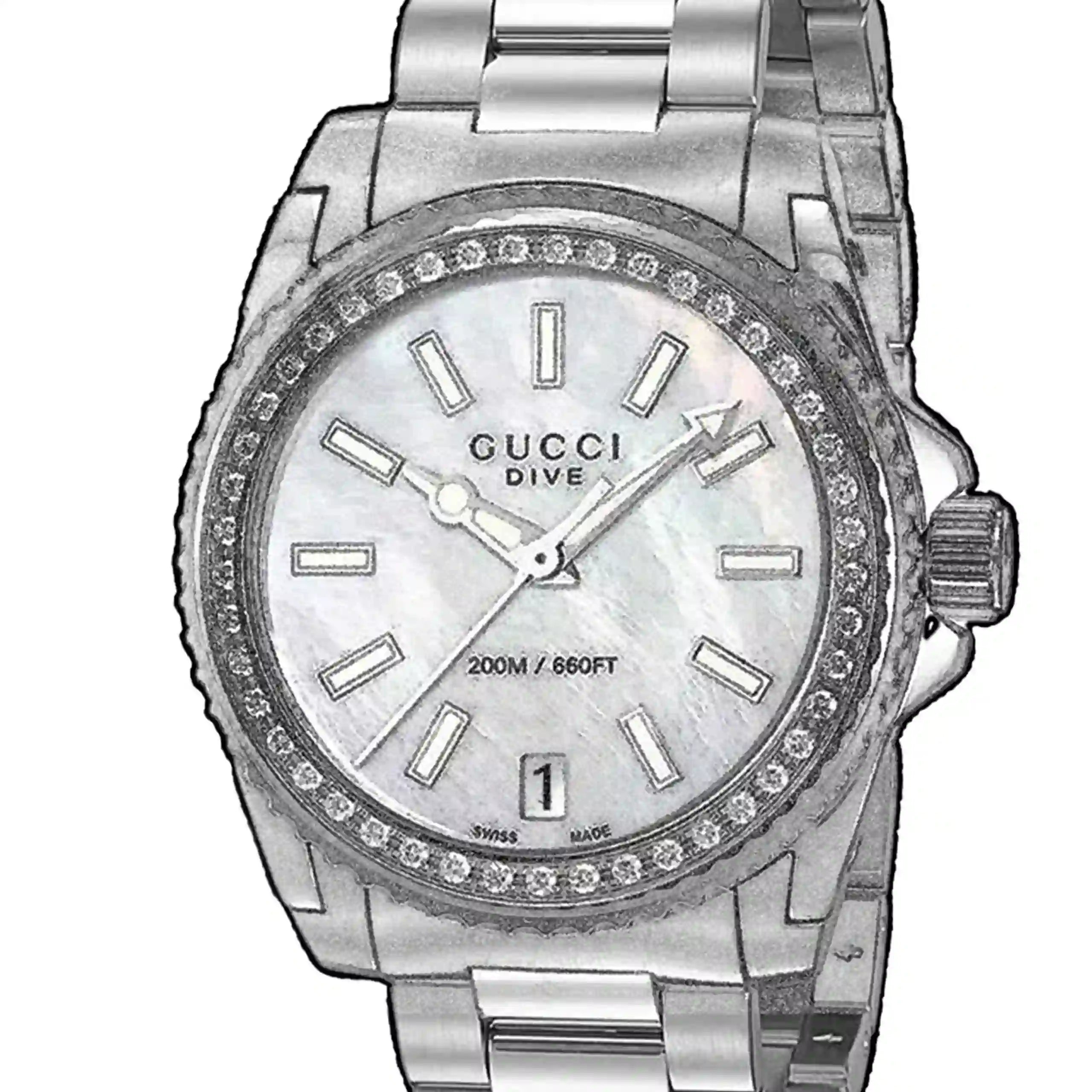 Gucci Dive Quarz Perlmutt