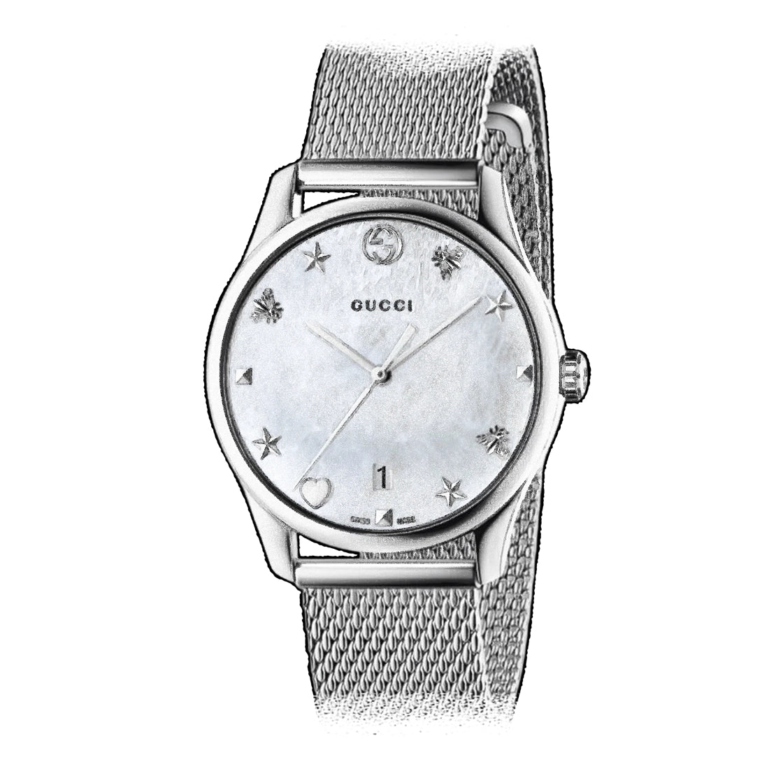 Gucci G-Timeless Quarz Perlmutt