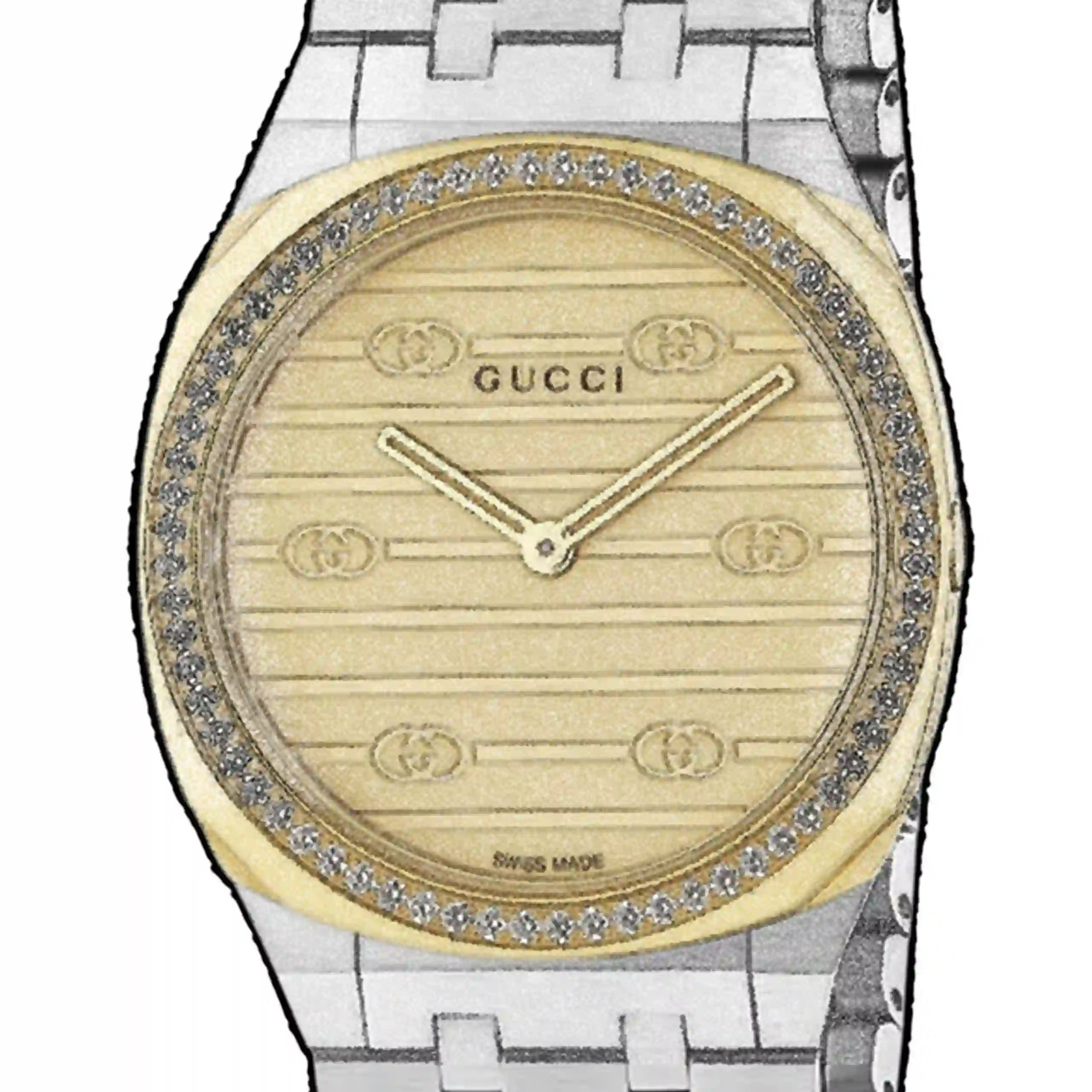 Gucci Gucci 25H Quartz Gold 30mm