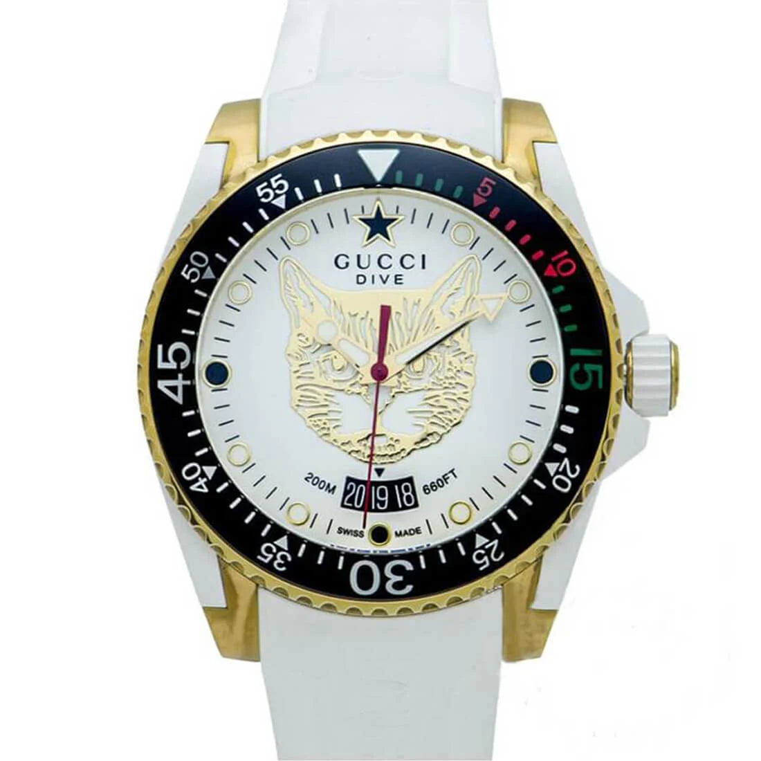 Gucci Gucci Dive Quarz Weiß