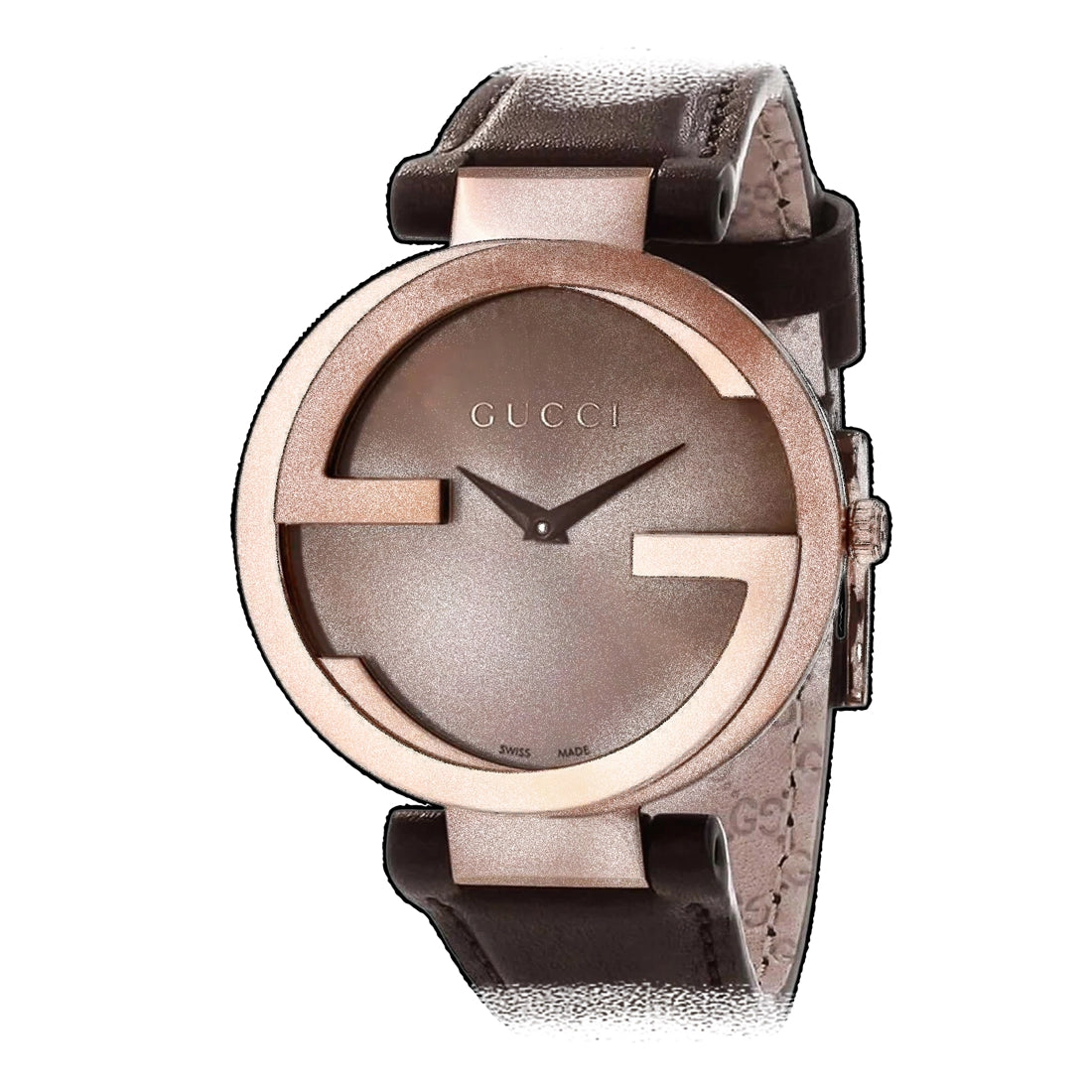 Gucci Interlocking Quarz Braun