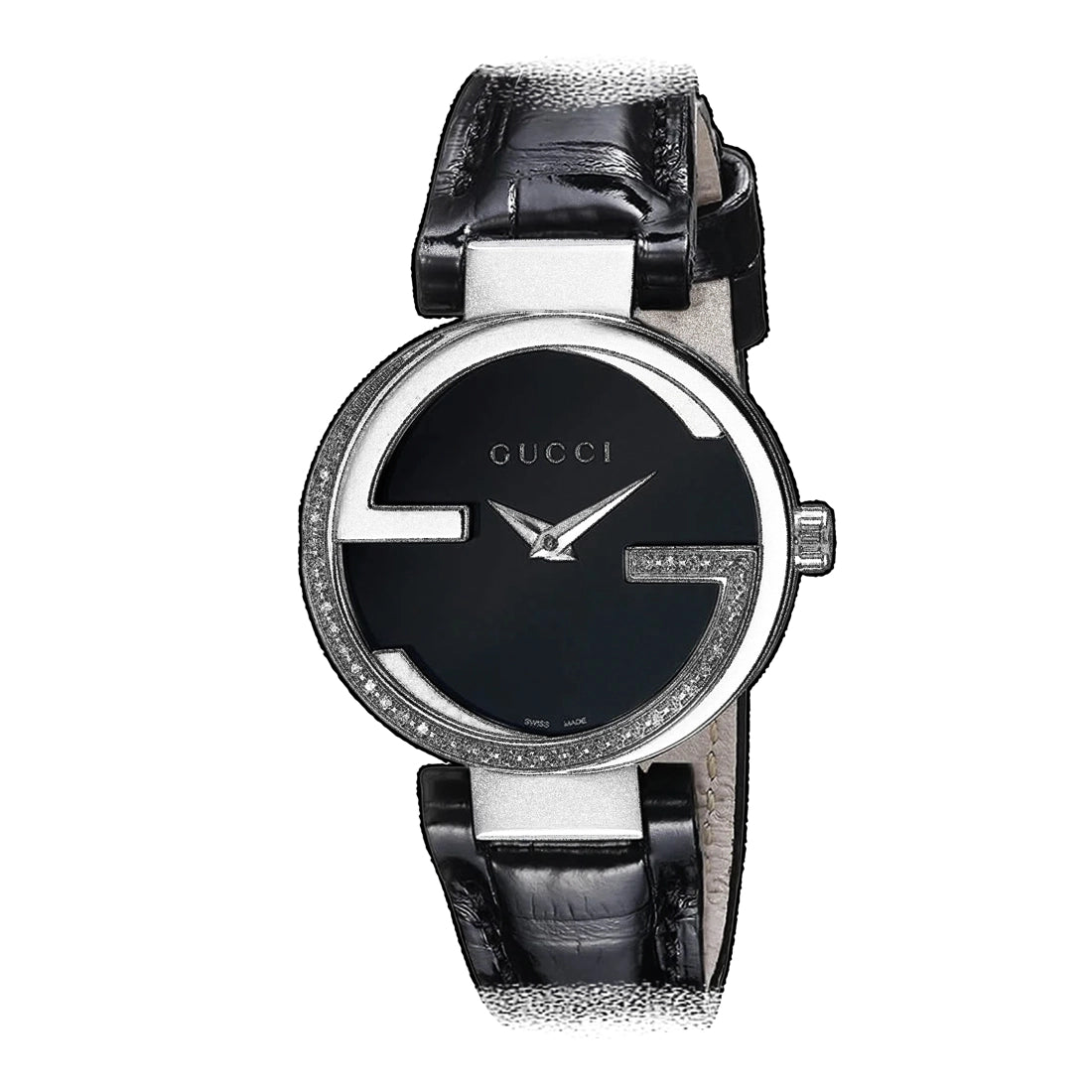 Gucci Interlocking Quarz Schwarz