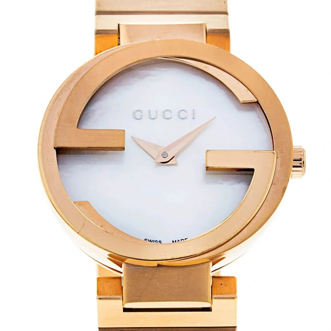 Gucci Interlocking Quarz Perlmutt