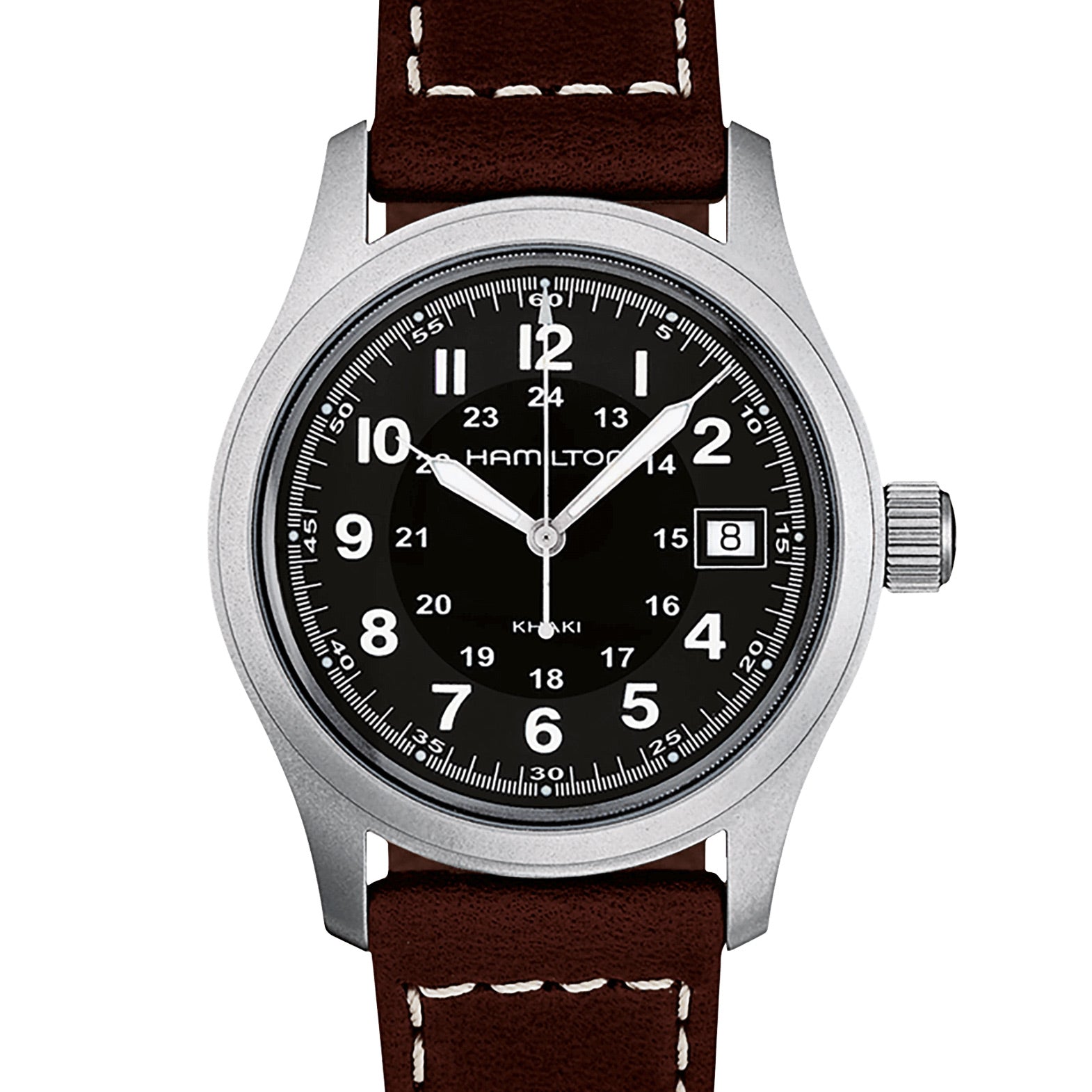 HAMILTON Kaki Quartz Noir