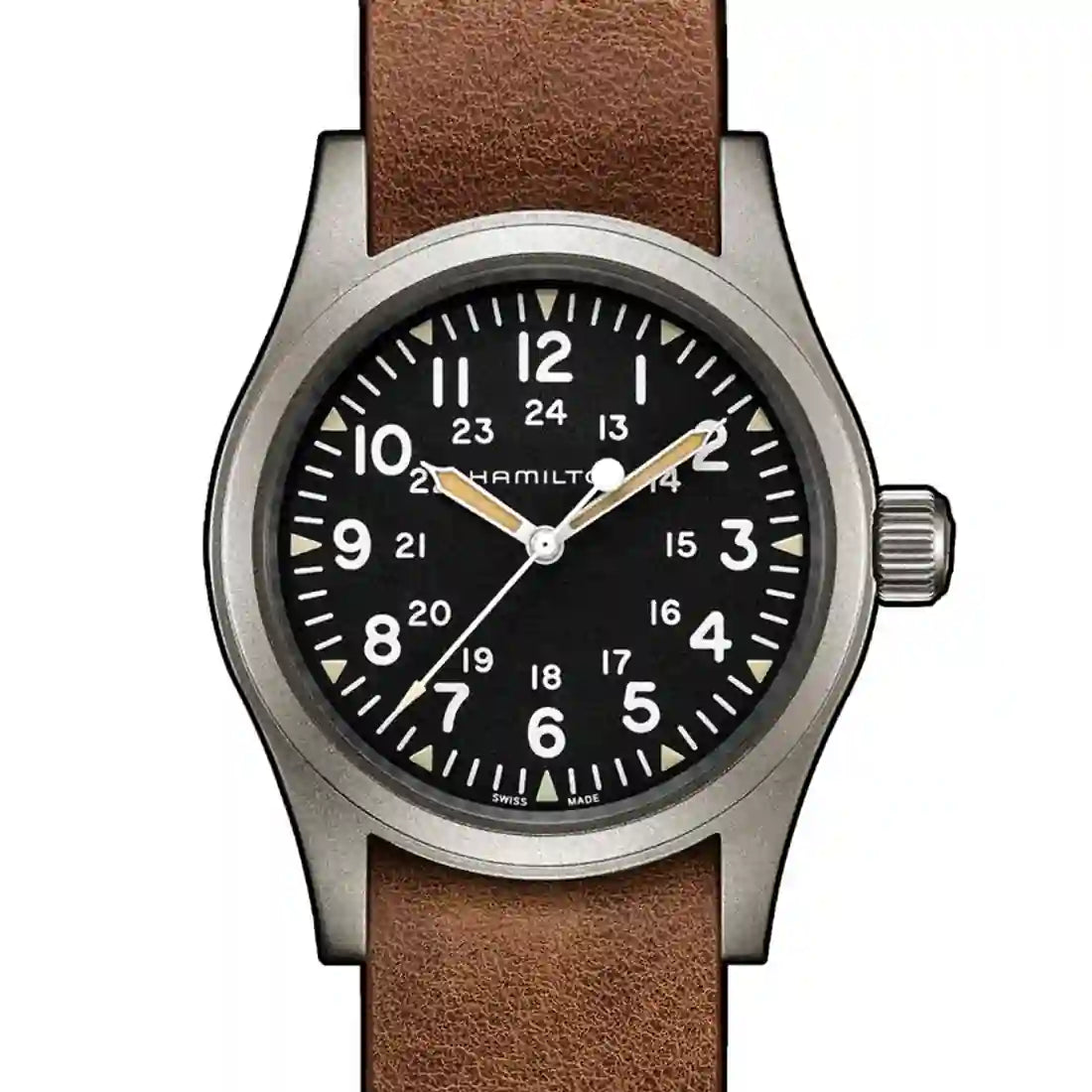 Hamilton Kaki  Remontage Manuel Noir