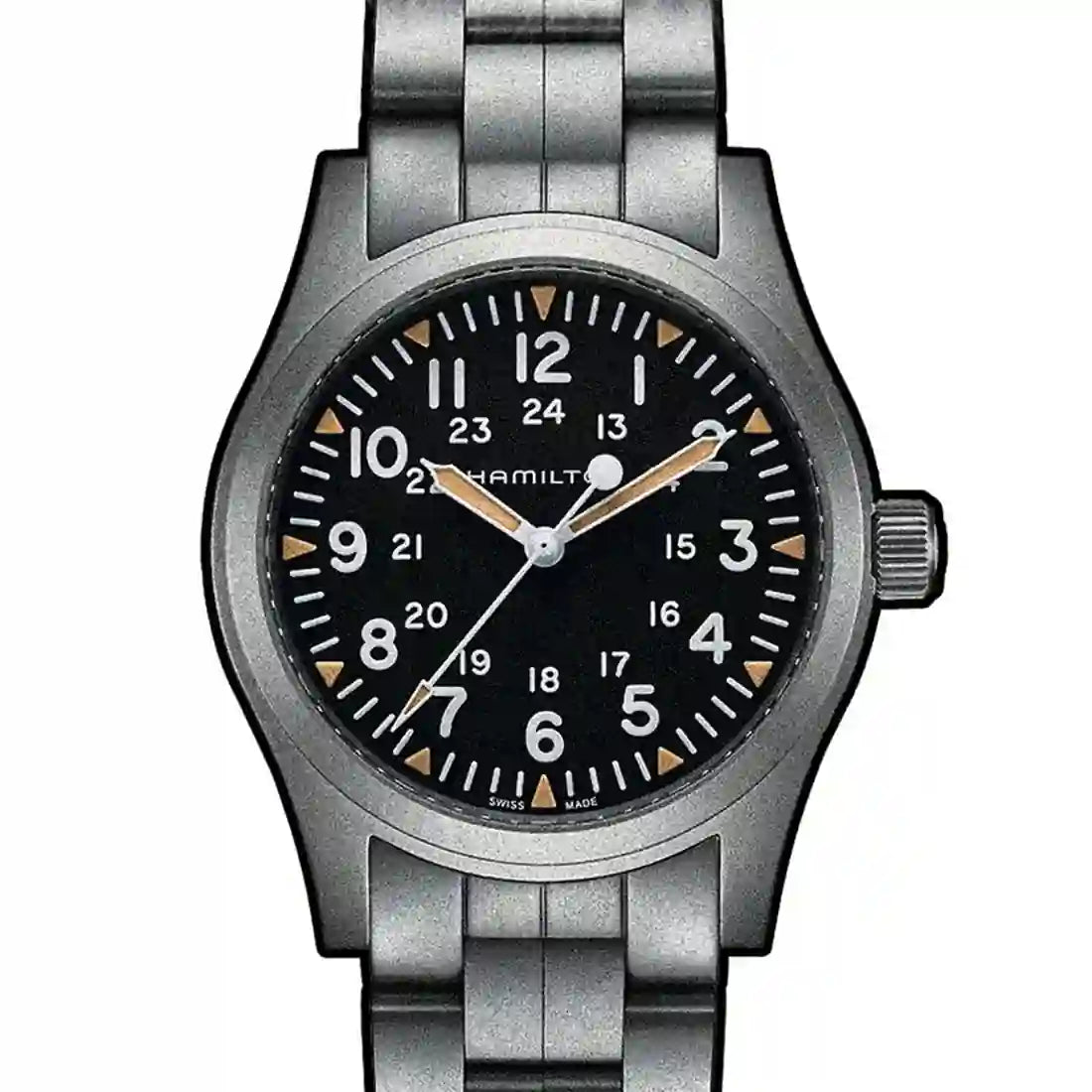 Hamilton Kaki  Remontage Manuel Noir