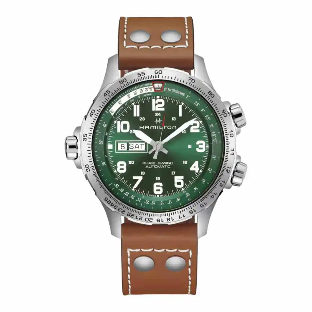 Hamilton Khaki H77735560 Green Dial Stainless steel 45mm Watch
