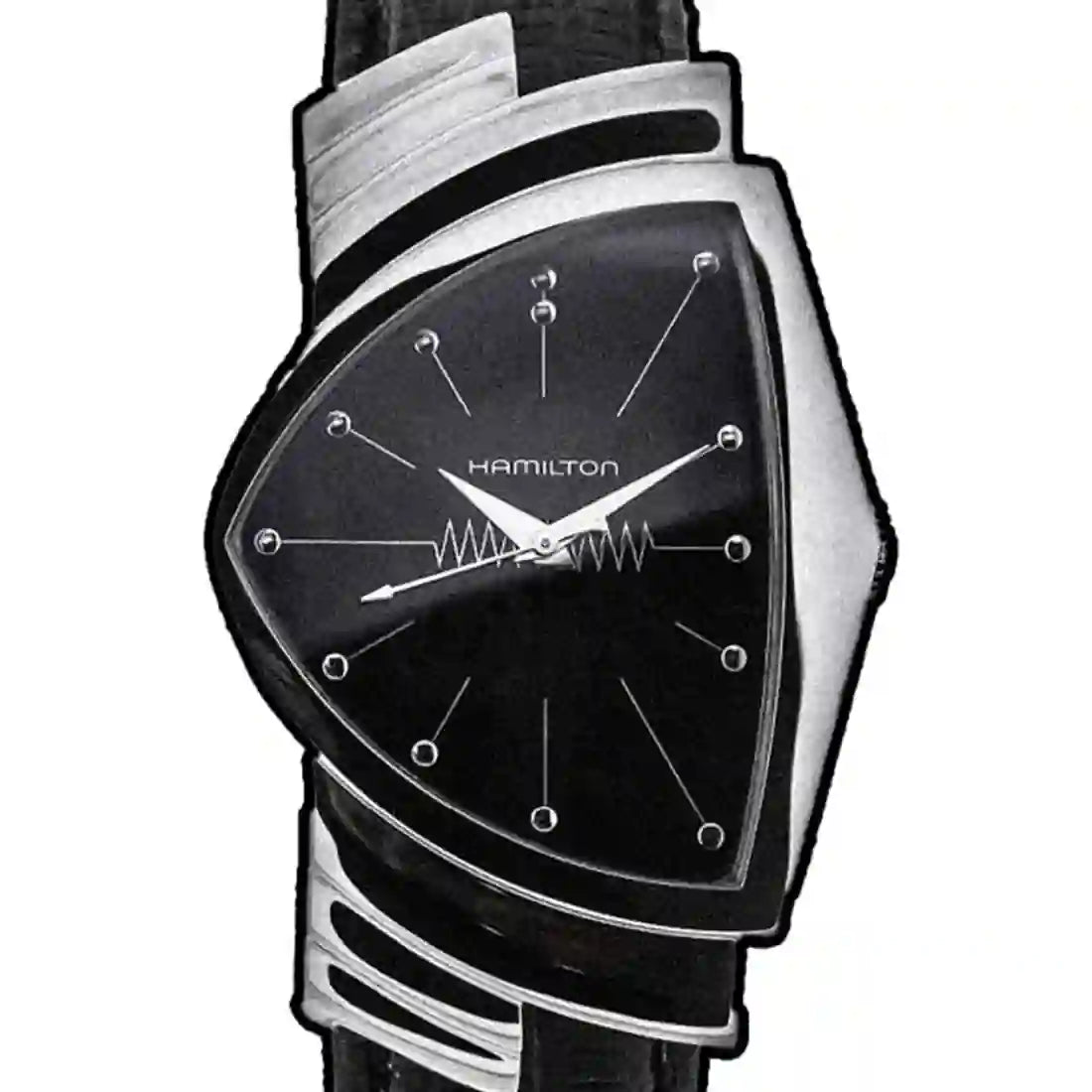 HAMILTON Ventura Quartz Black 50mm