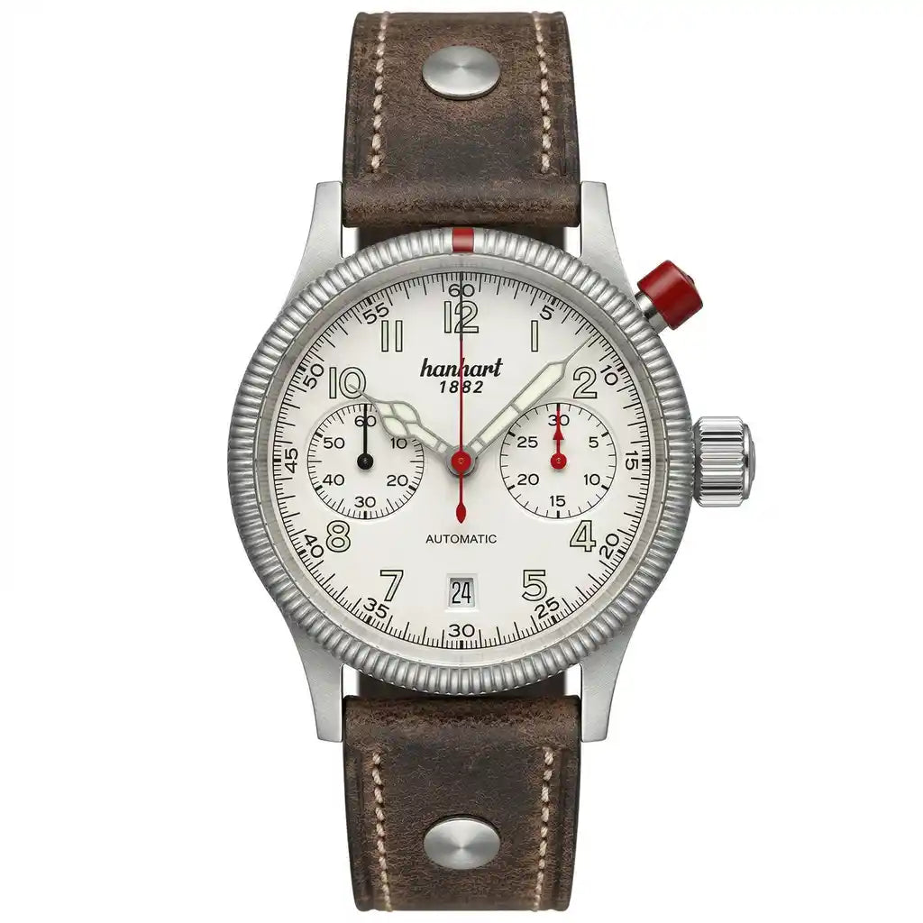 Hanhart Pioneer Automatic White 40mm