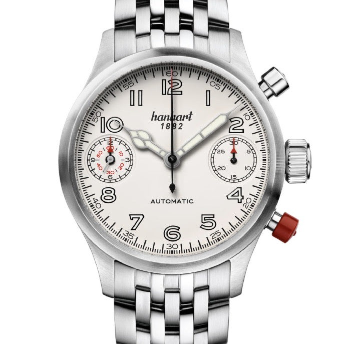 Hanhart Pioneer Automatic White 45mm