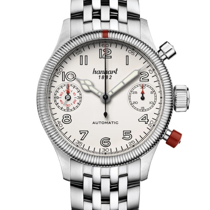 Hanhart Pioneer Automatic White 45mm