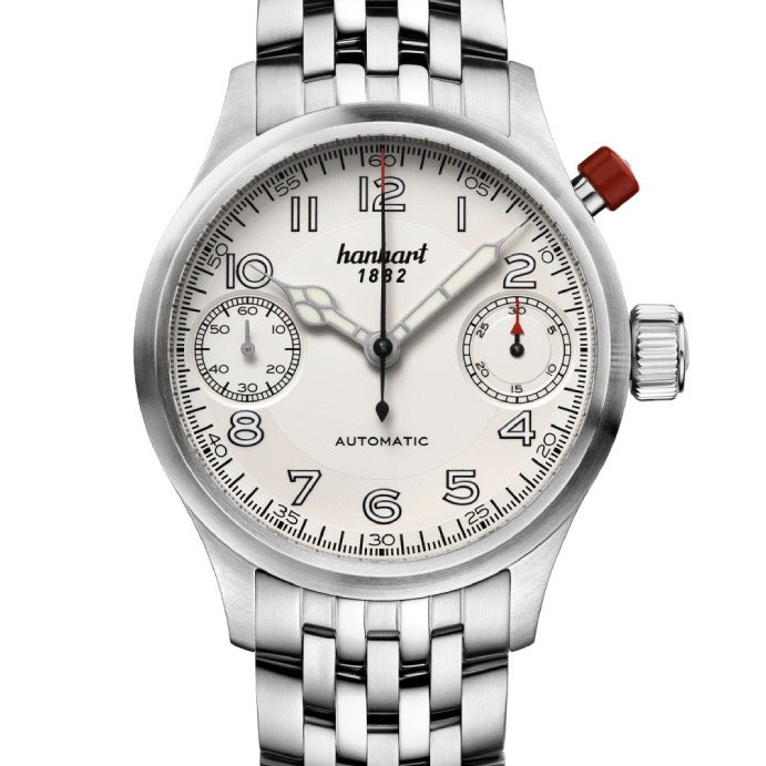 Hanhart Pioneer Automatic Silver 45mm
