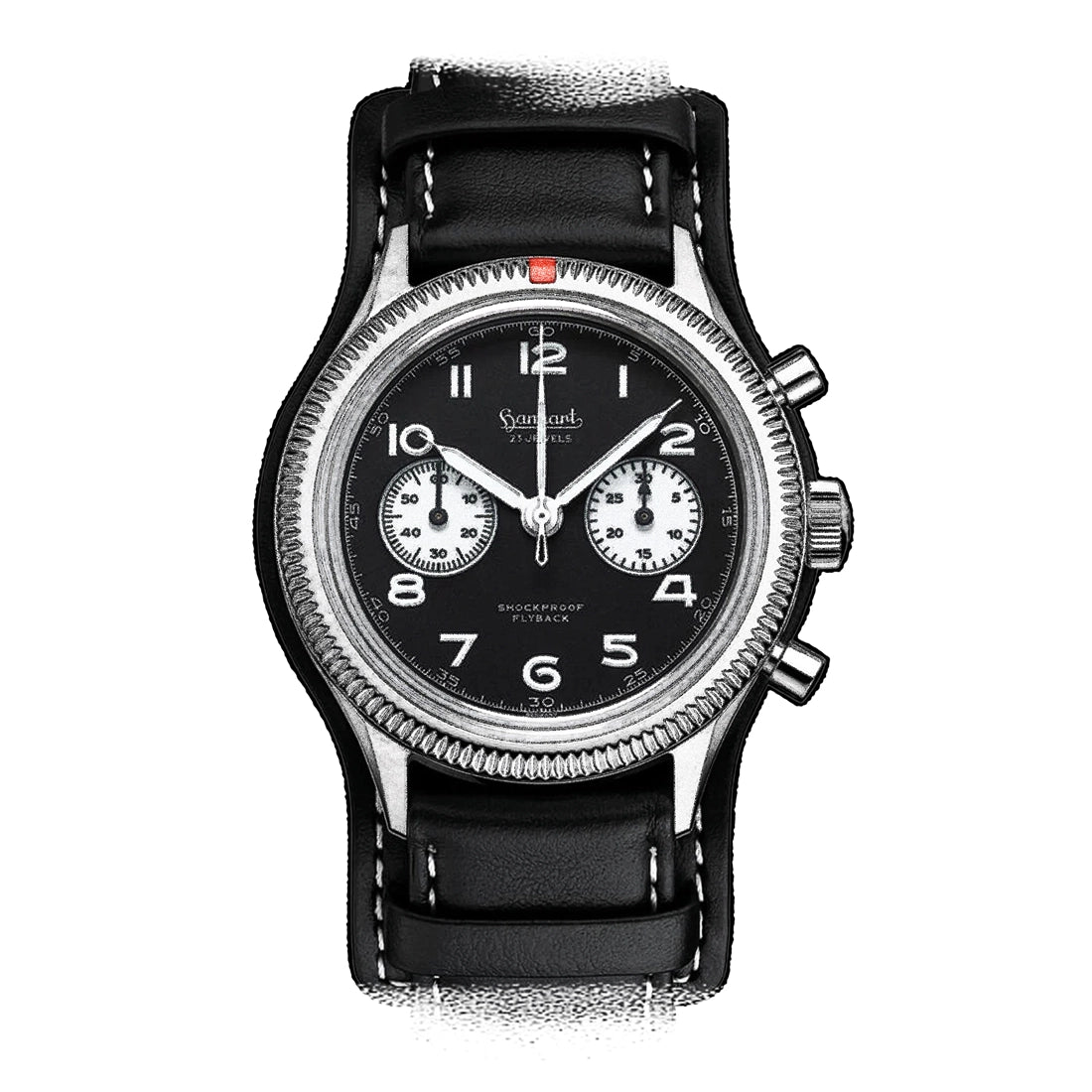 Hanhart Pioneer Manual Winding Black 42mm