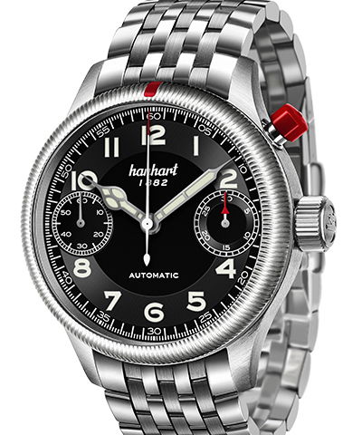 Hanhart Pioneer Automatic Black 45mm