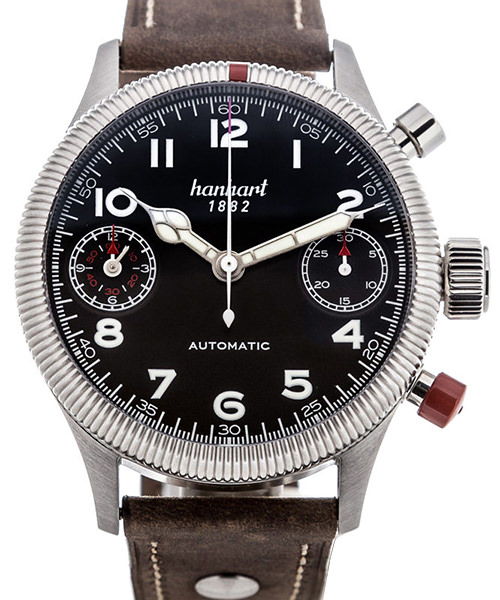 Hanhart Pioneer Automatic Black 45mm