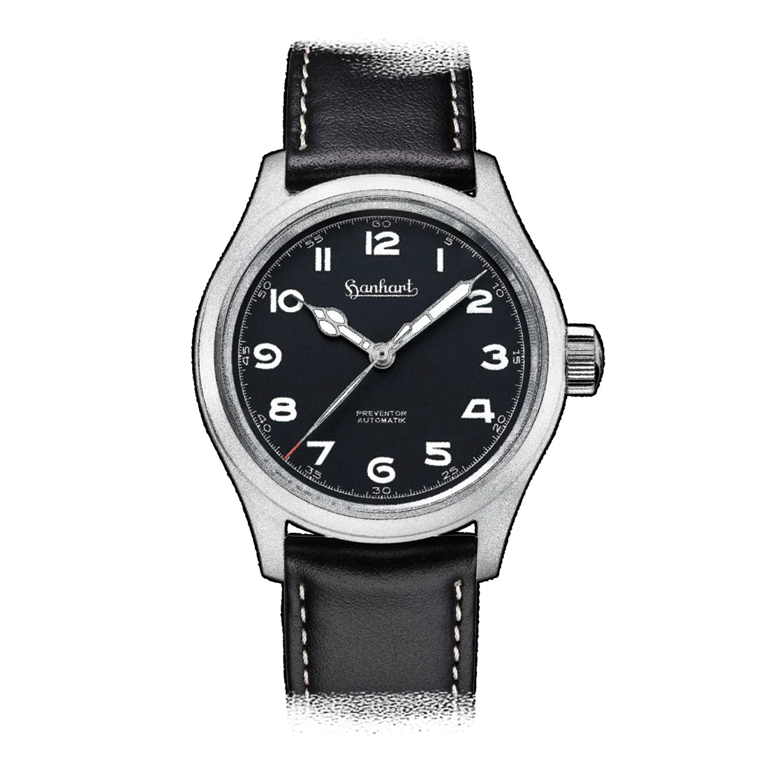 Hanhart Pioneer Preventor HD12 Automatic Black 39mm