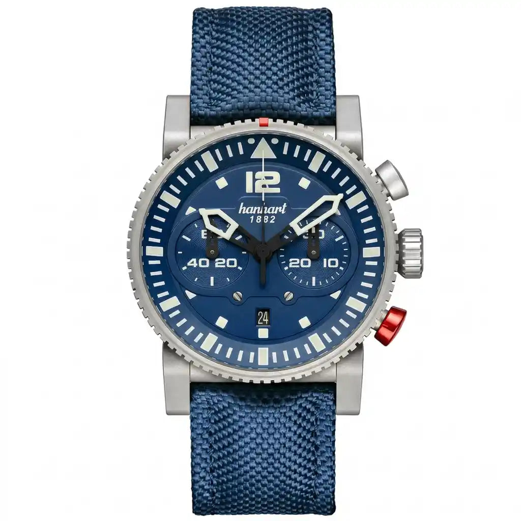 Hanhart Primus Automatic Blue 44mm
