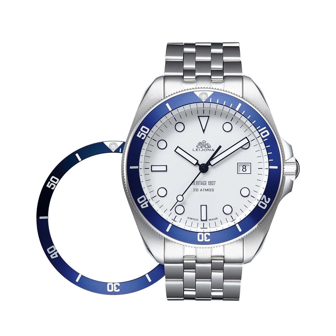 Voutilainen x Leijona Försti Diver Automatic Wit 41 mm