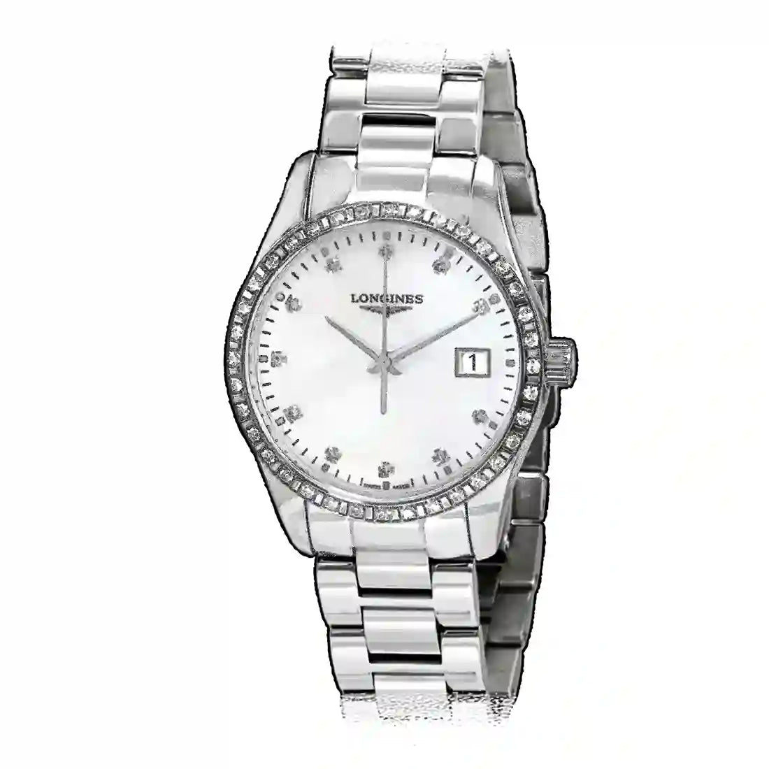 Longines Conquest Quartz met parelmoer, 34 mm
