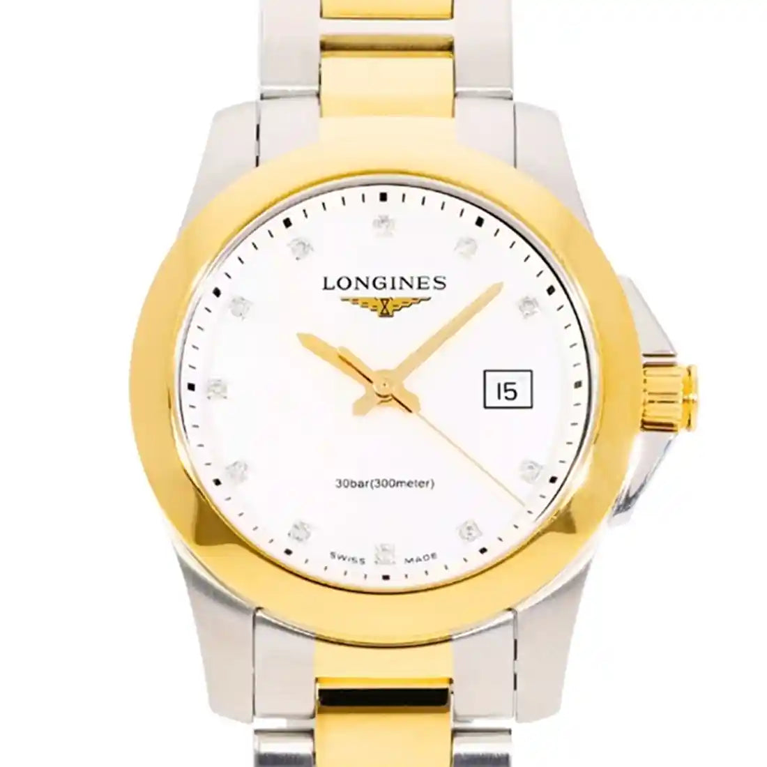 Longines Conquest Quartz met parelmoer, 30 mm
