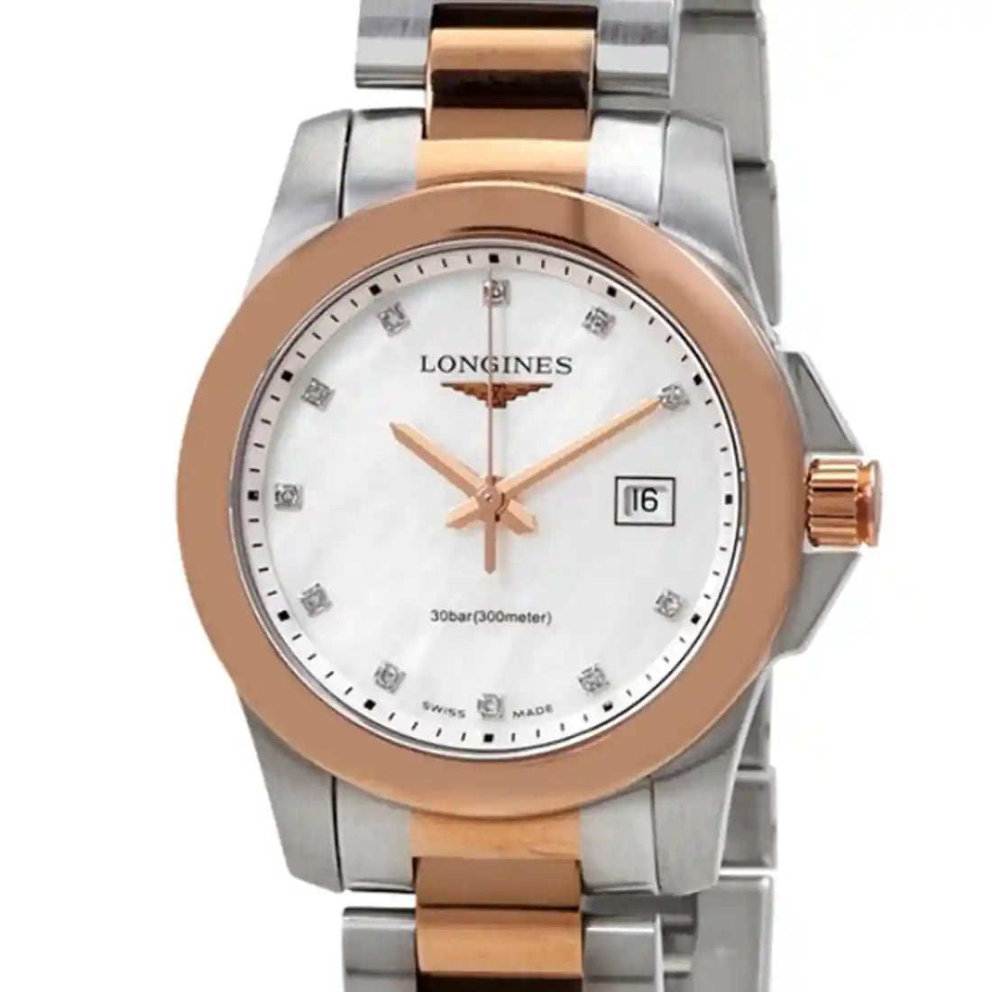 Longines Conquest Quartz met parelmoer, 30 mm