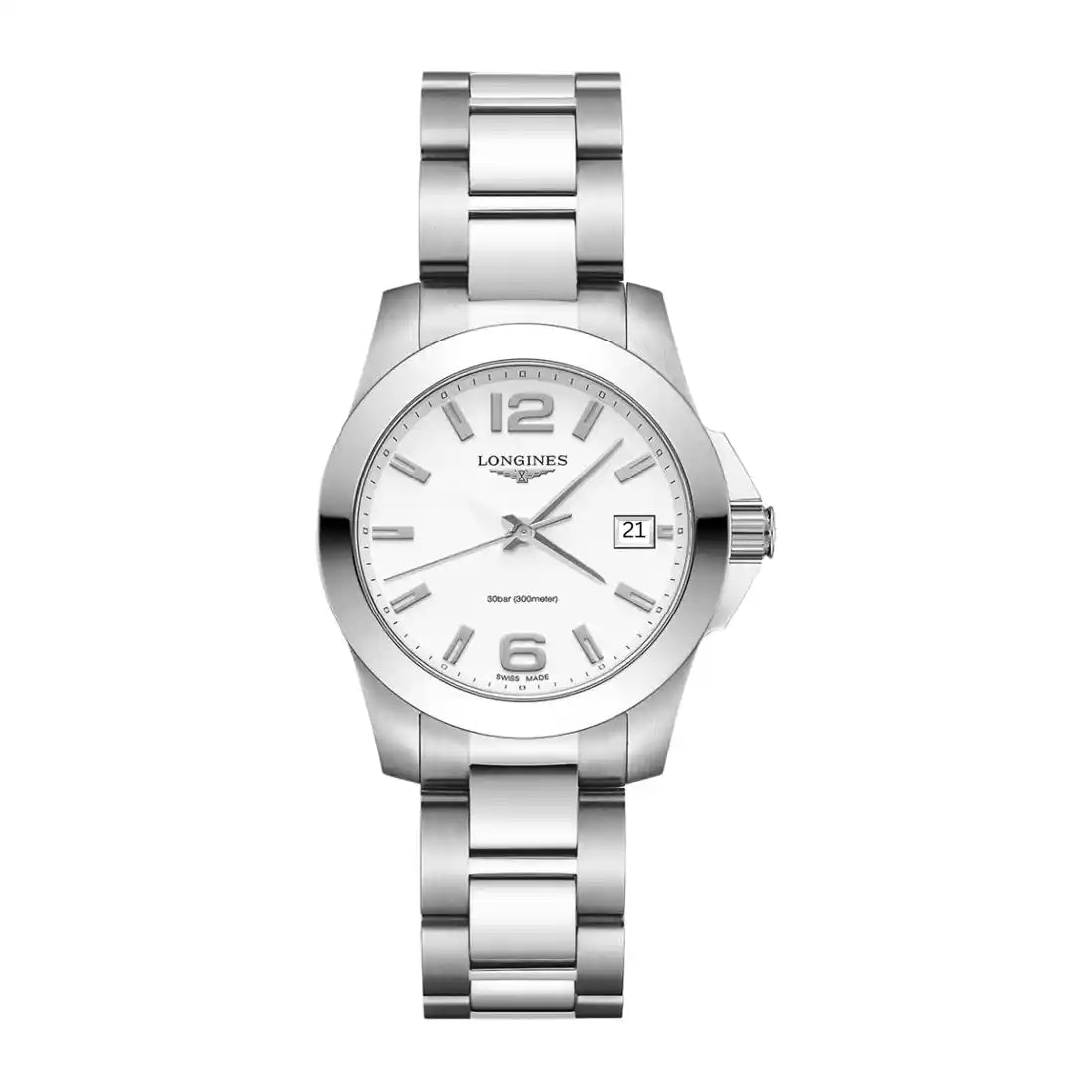 Longines Conquest Quartz Wit 34 mm