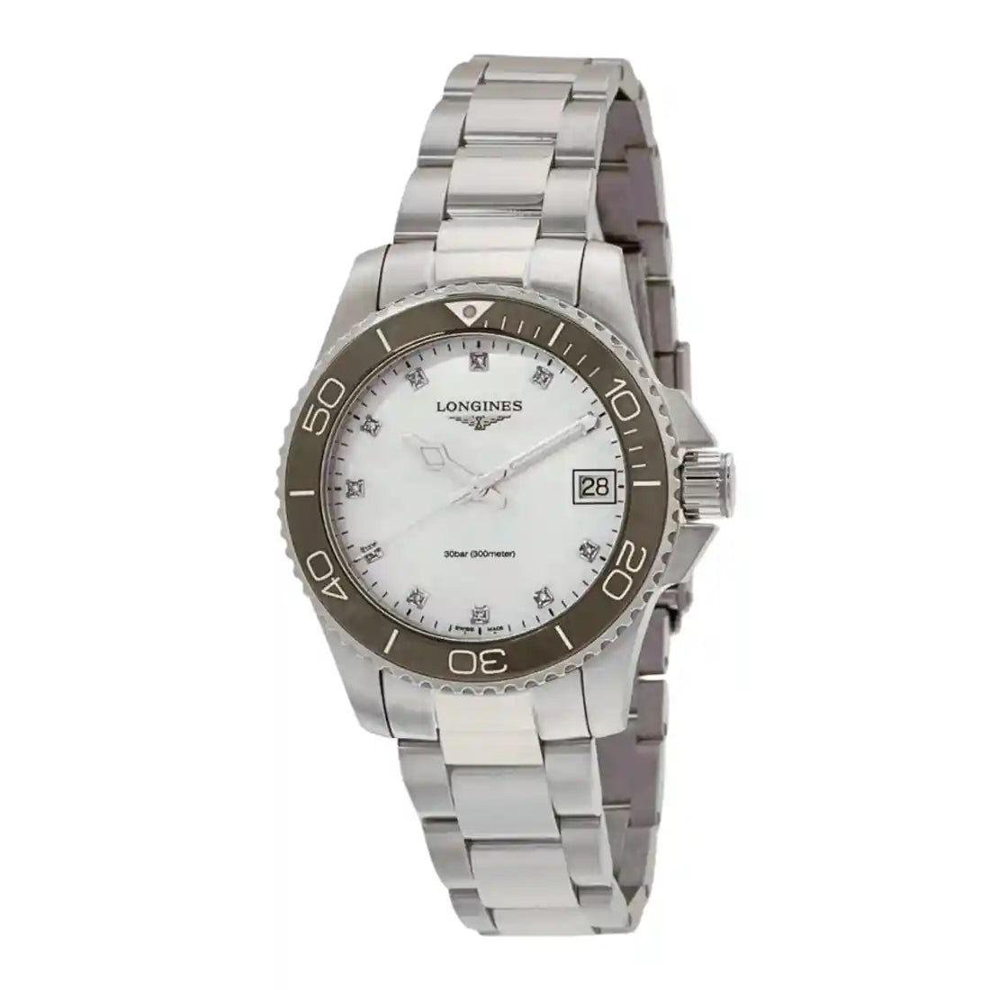 Longines HydroConquest Quartz met parelmoer 32 mm