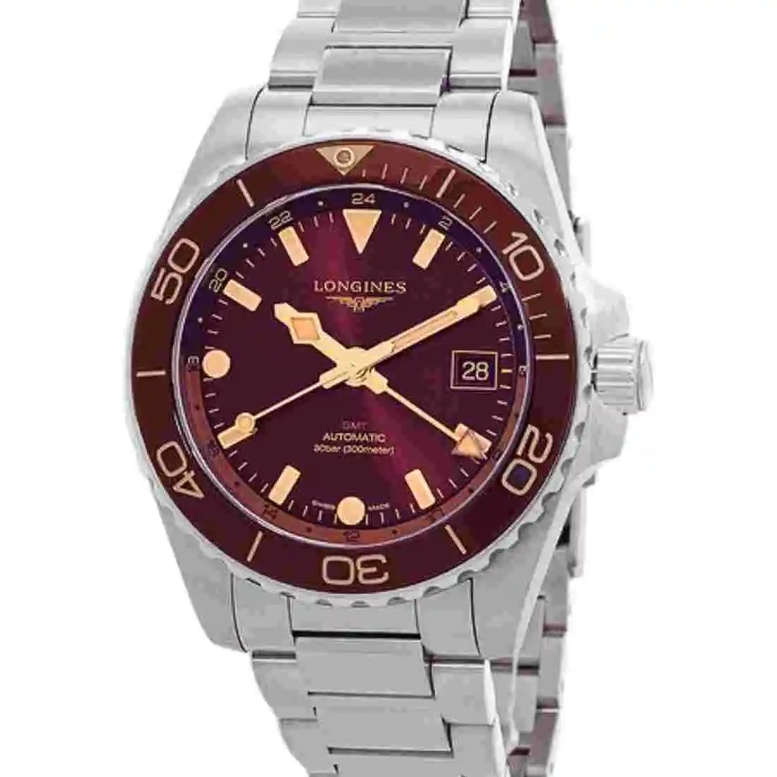 Longines HydroConquest GMT Automatic bruin 41 mm