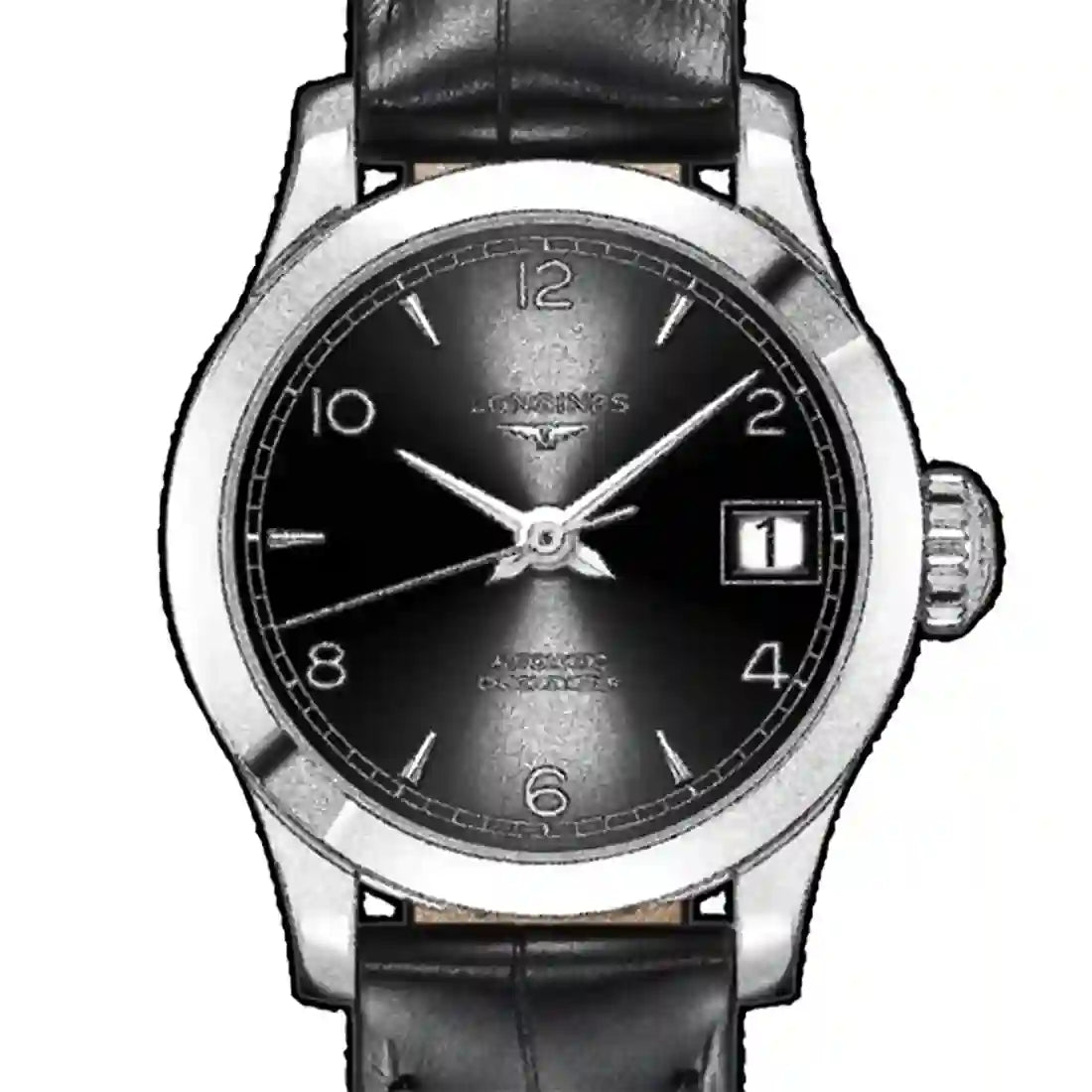 Longines Record Automatik Schwarz