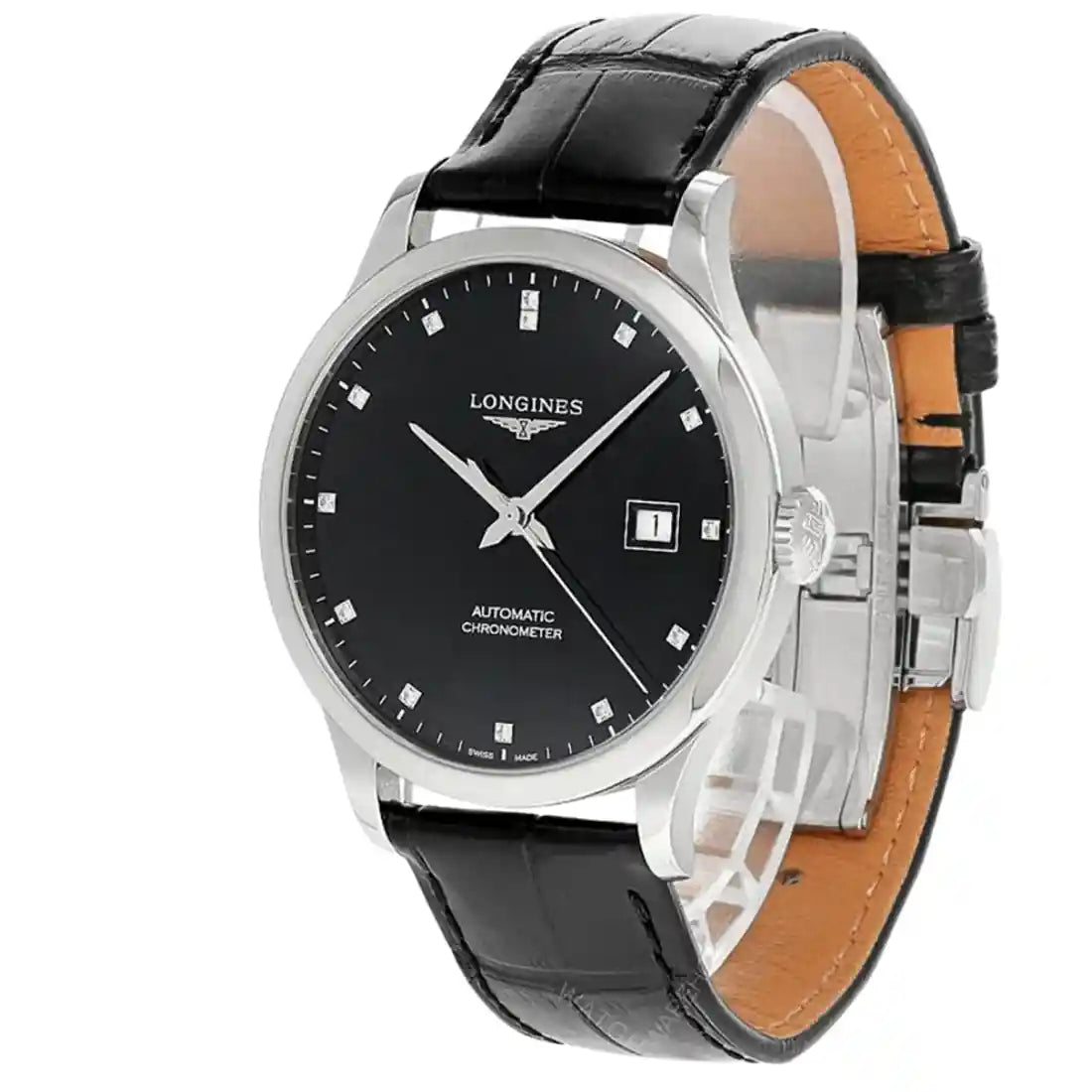 Longines Record Automatik Schwarz